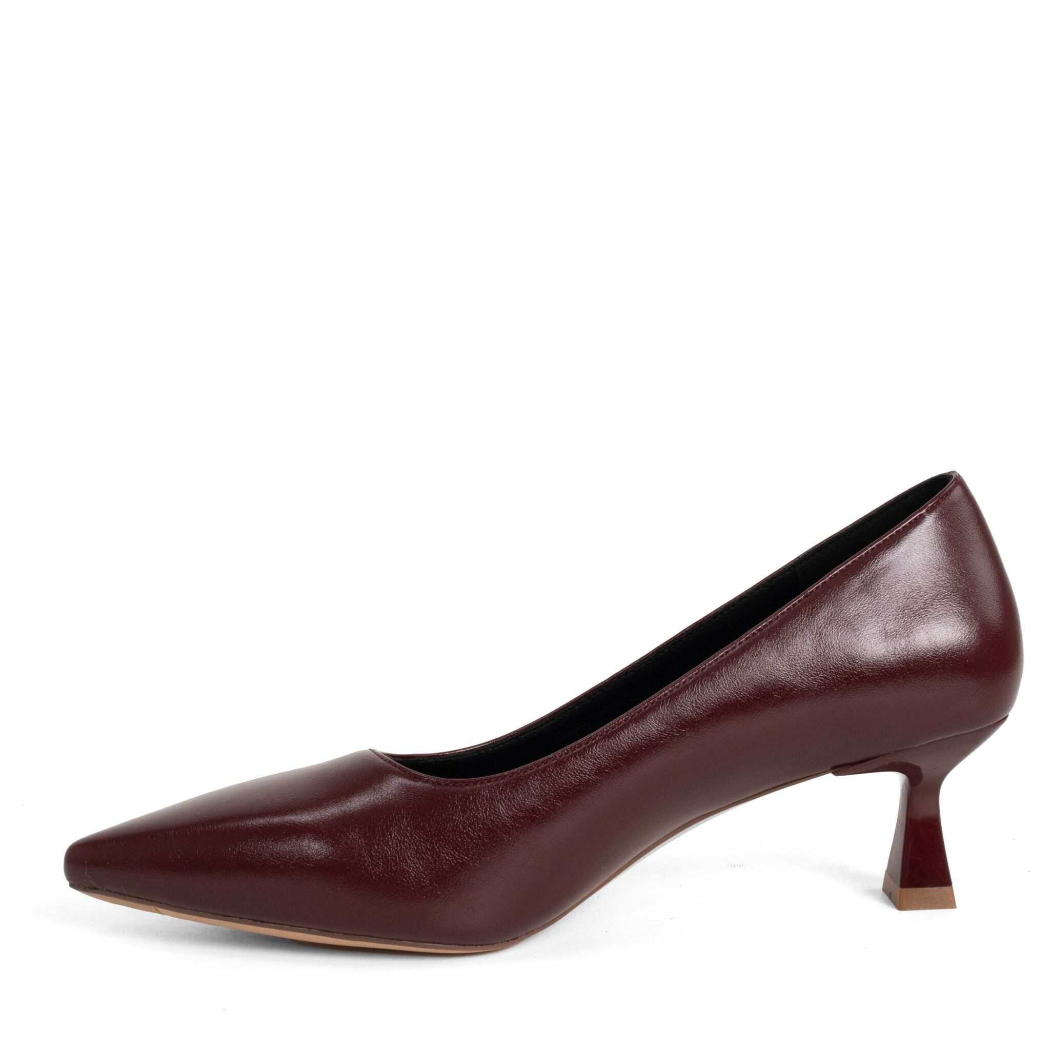 Classic Women high heel pumps with microfiber leather