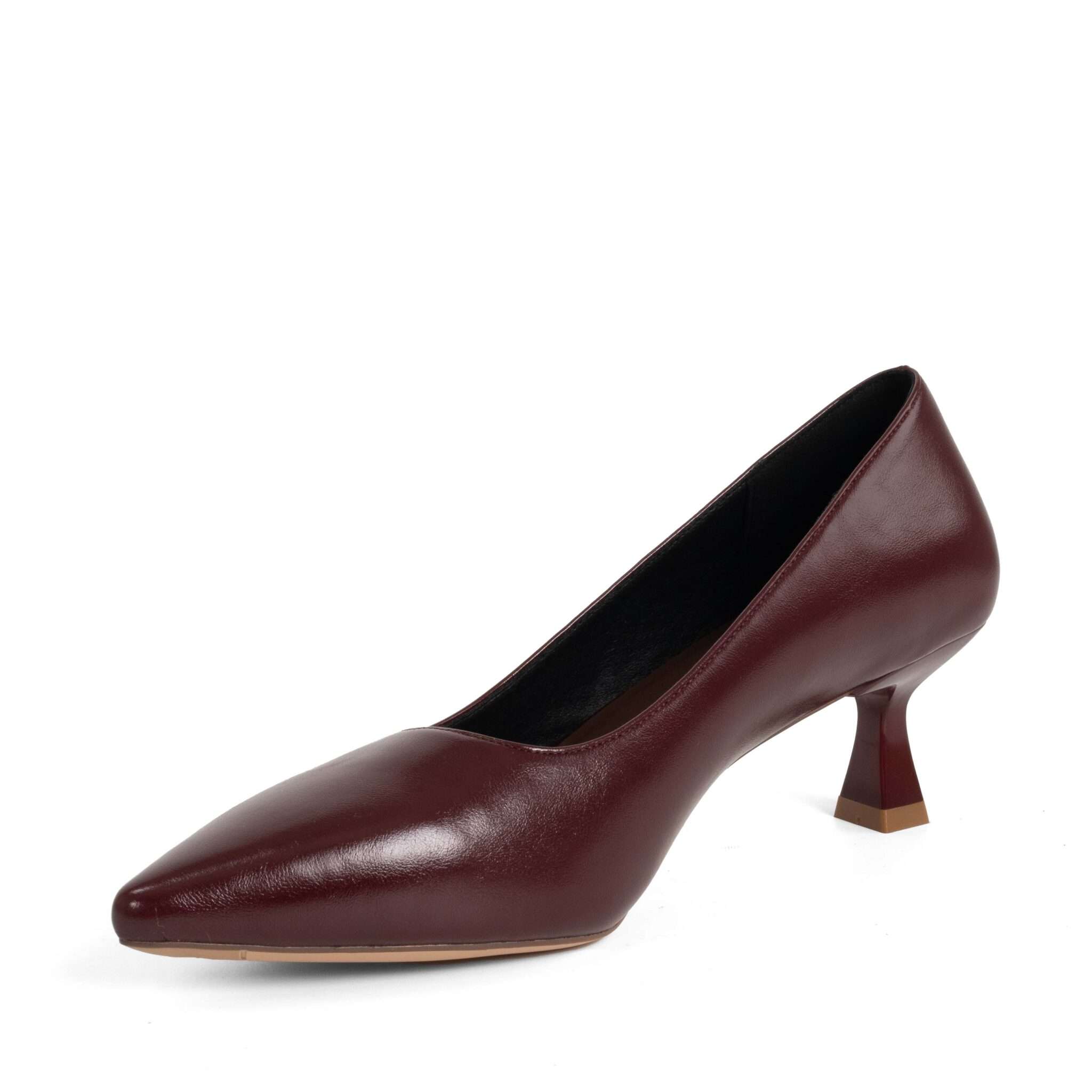 Classic Women high heel pumps with microfiber leather