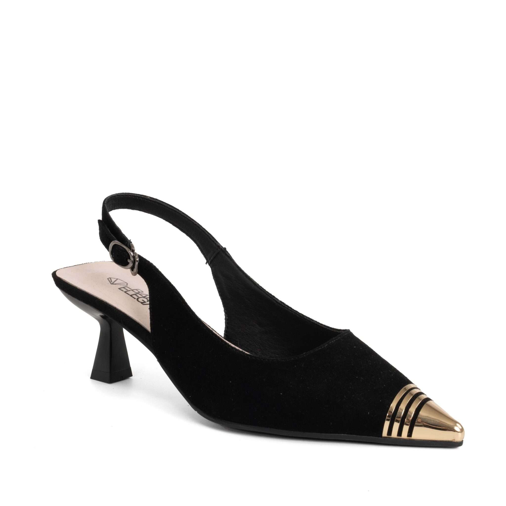 NEW Women high heel pumps with black kidskin leather