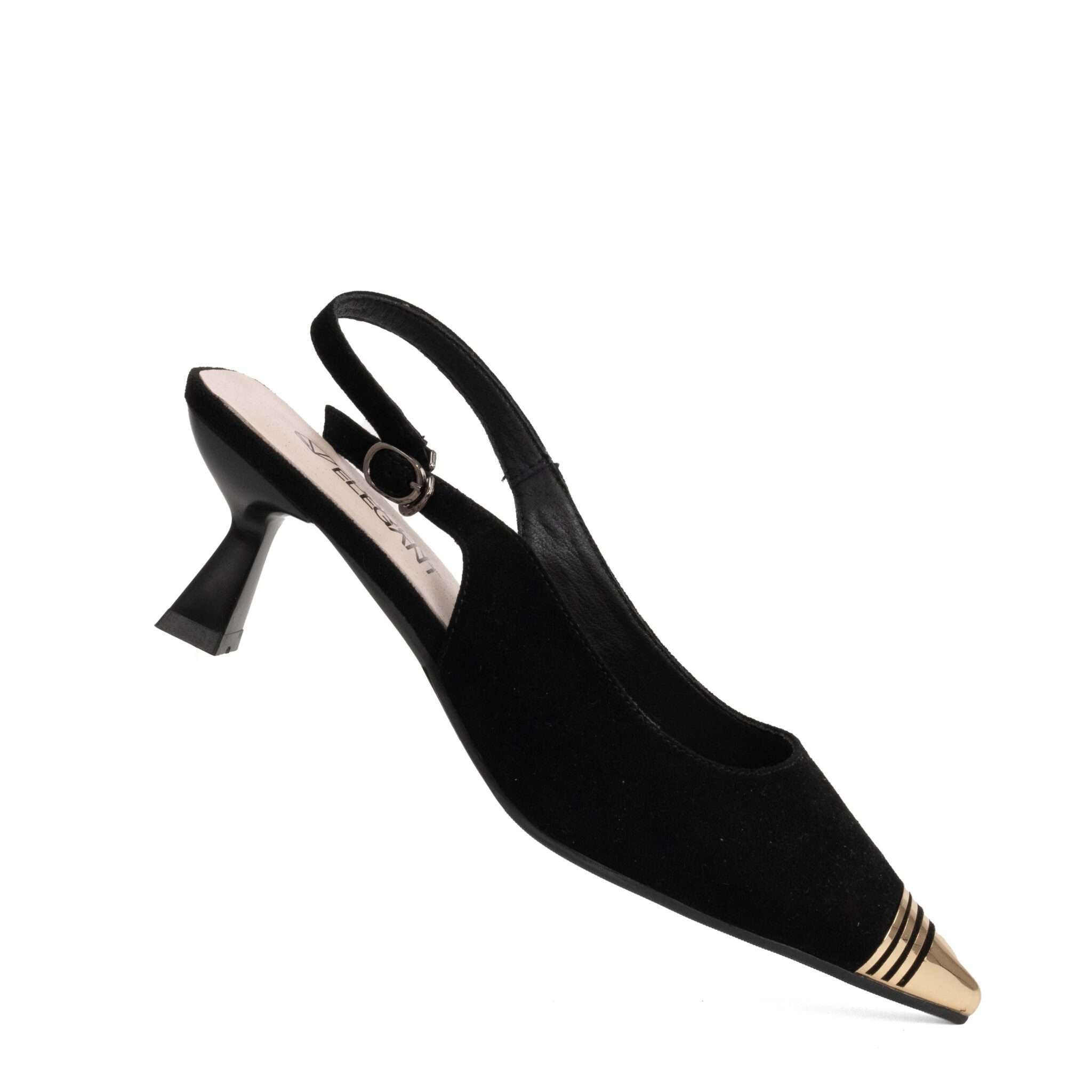 NEW Women high heel pumps with black kidskin leather