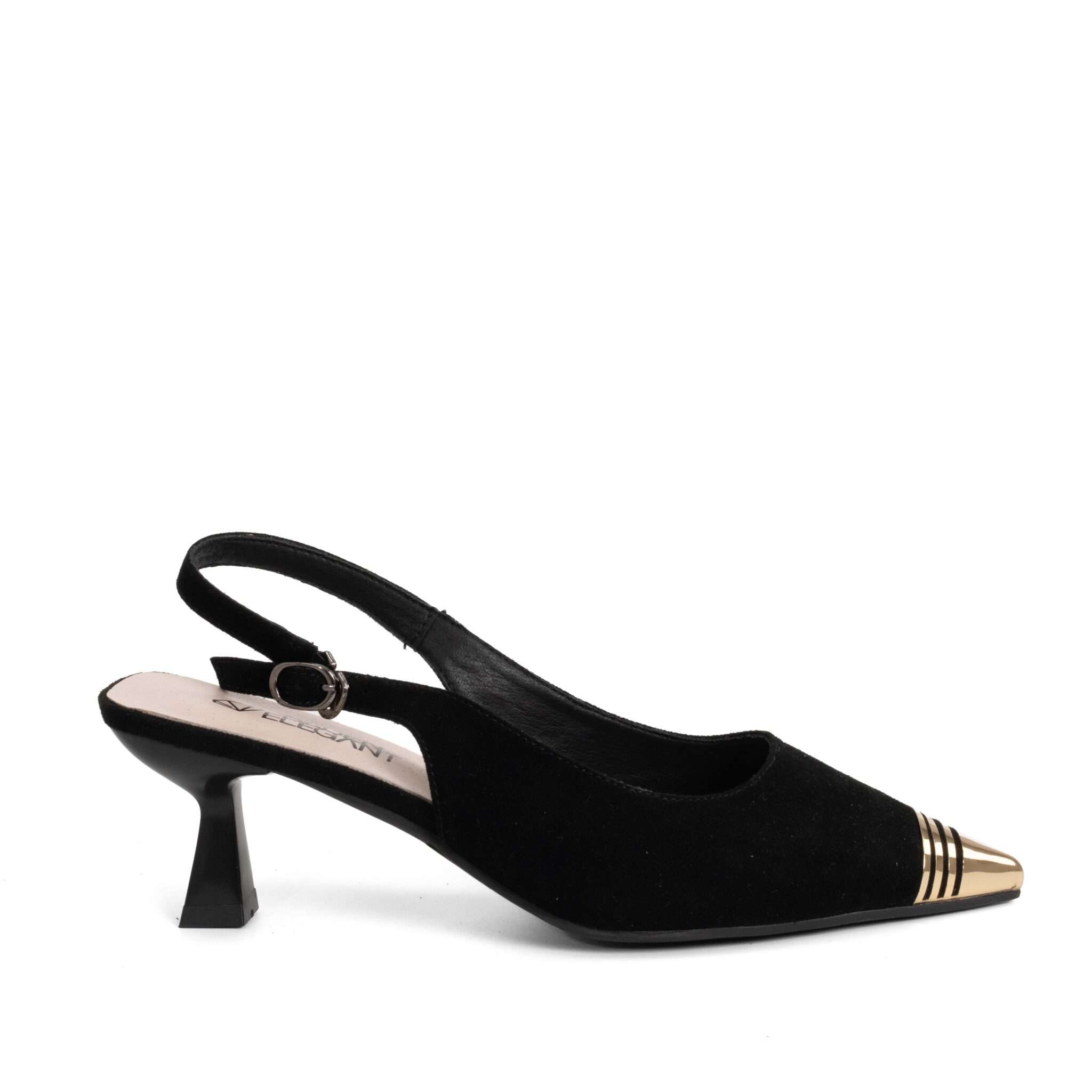 NEW Women high heel pumps with black kidskin leather