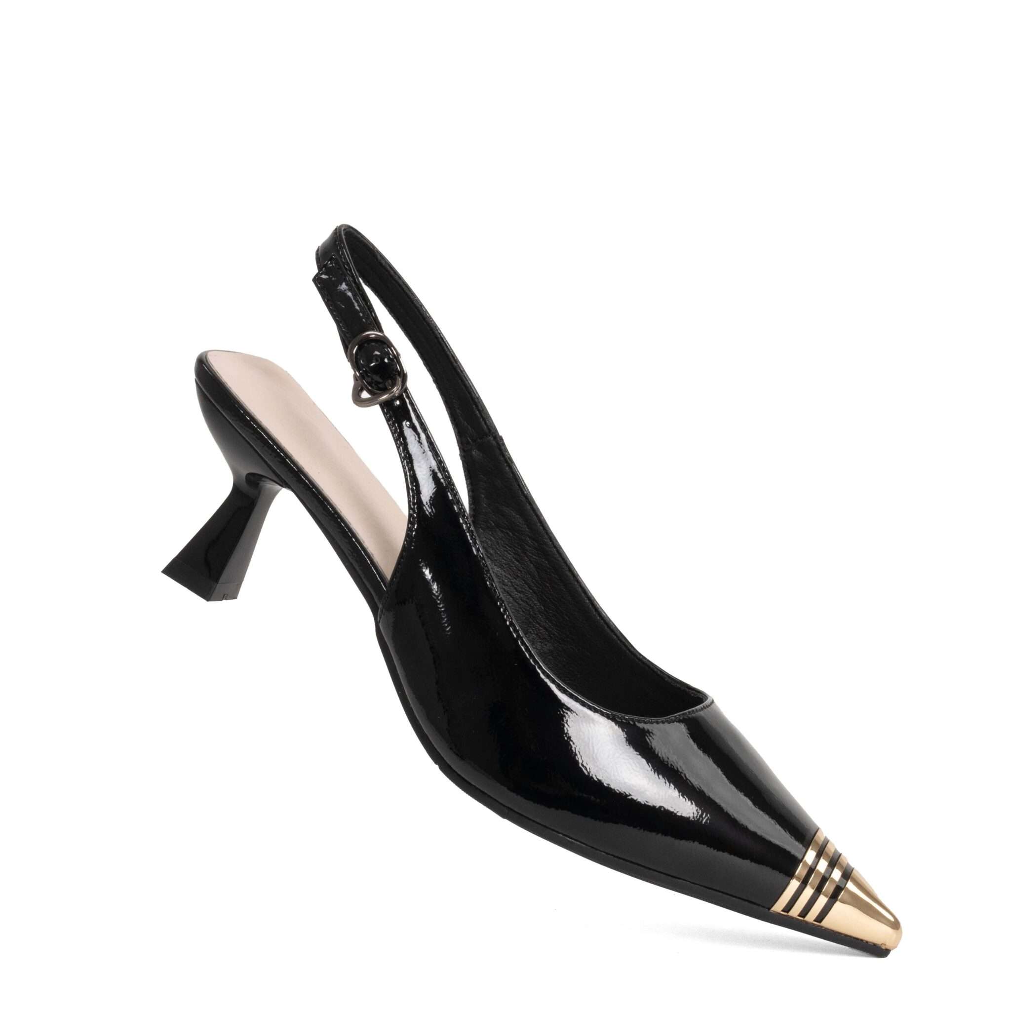 NEW Women high heel pumps with black patent leather