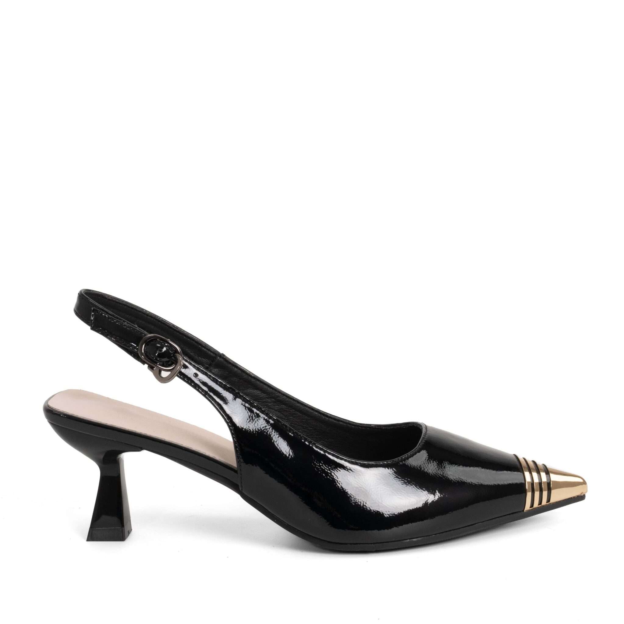 NEW Women high heel pumps with black patent leather