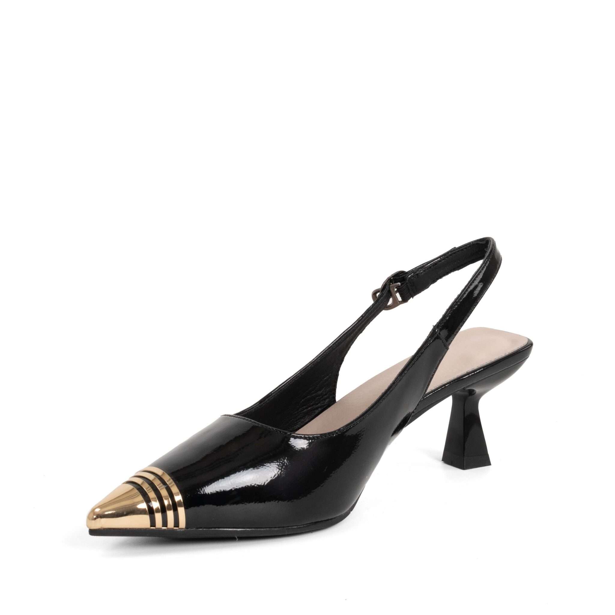 NEW Women high heel pumps with black patent leather