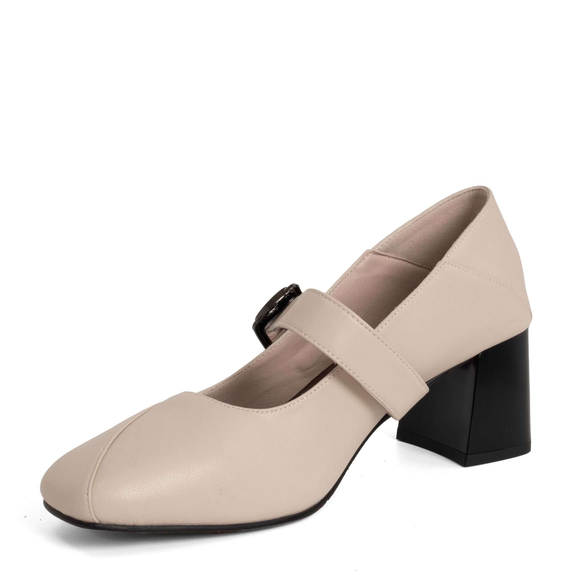 Classic Women high heel pumps with Apricot microfiber leather