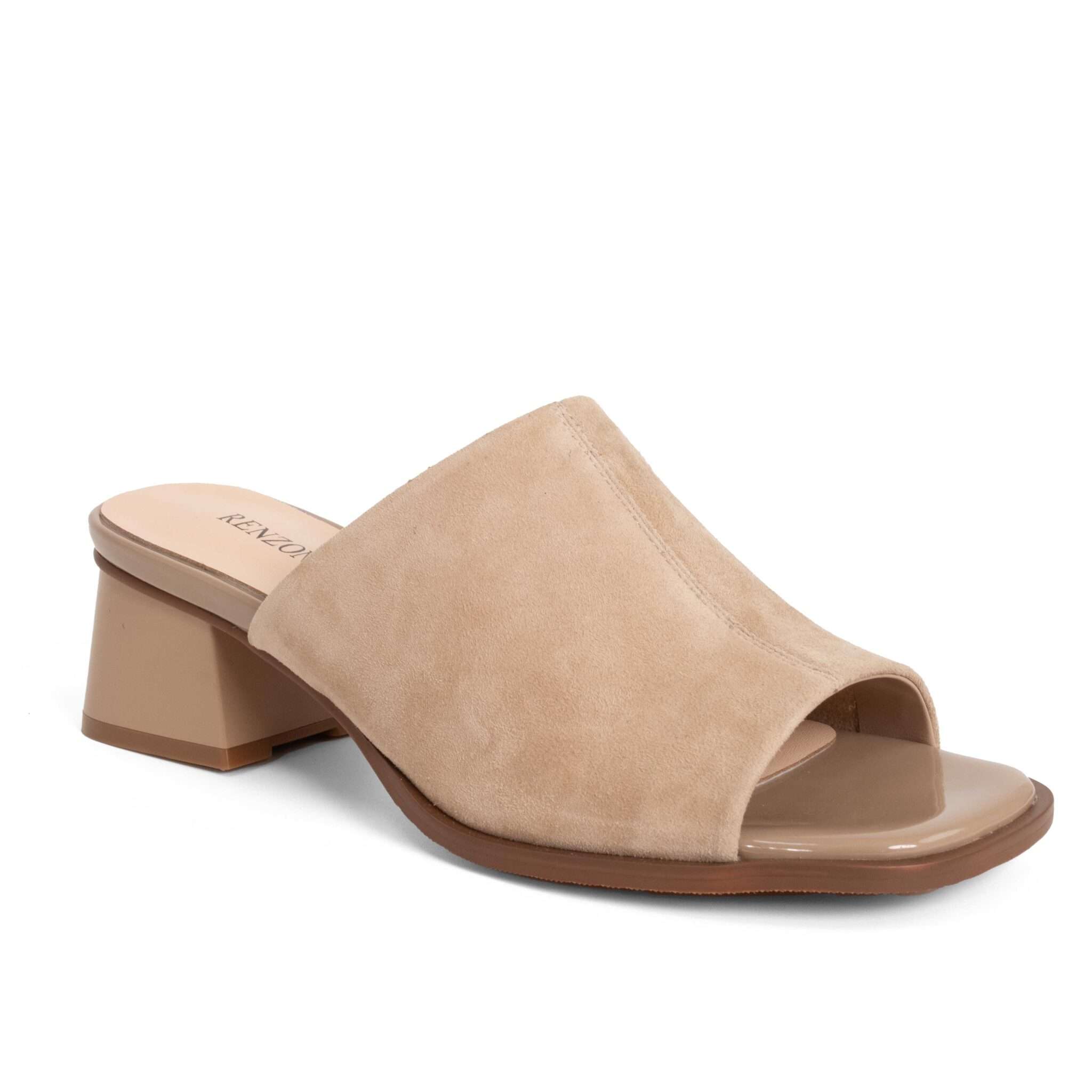 NEW Women heeled sandals with Beige Kidskin