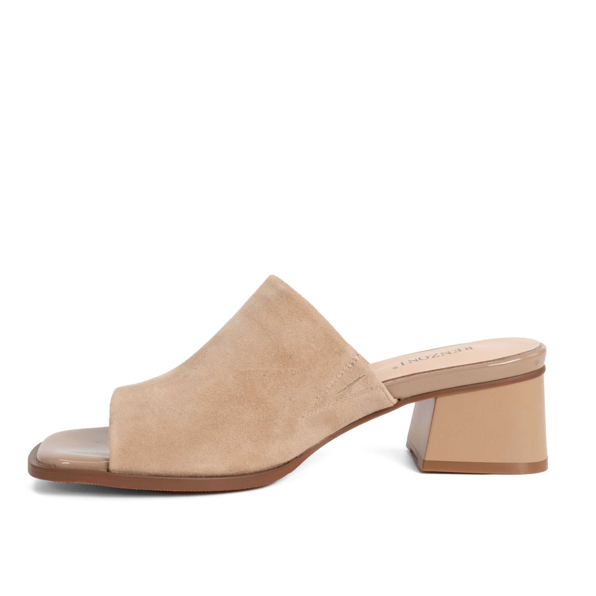 NEW Women heeled sandals with Beige Kidskin