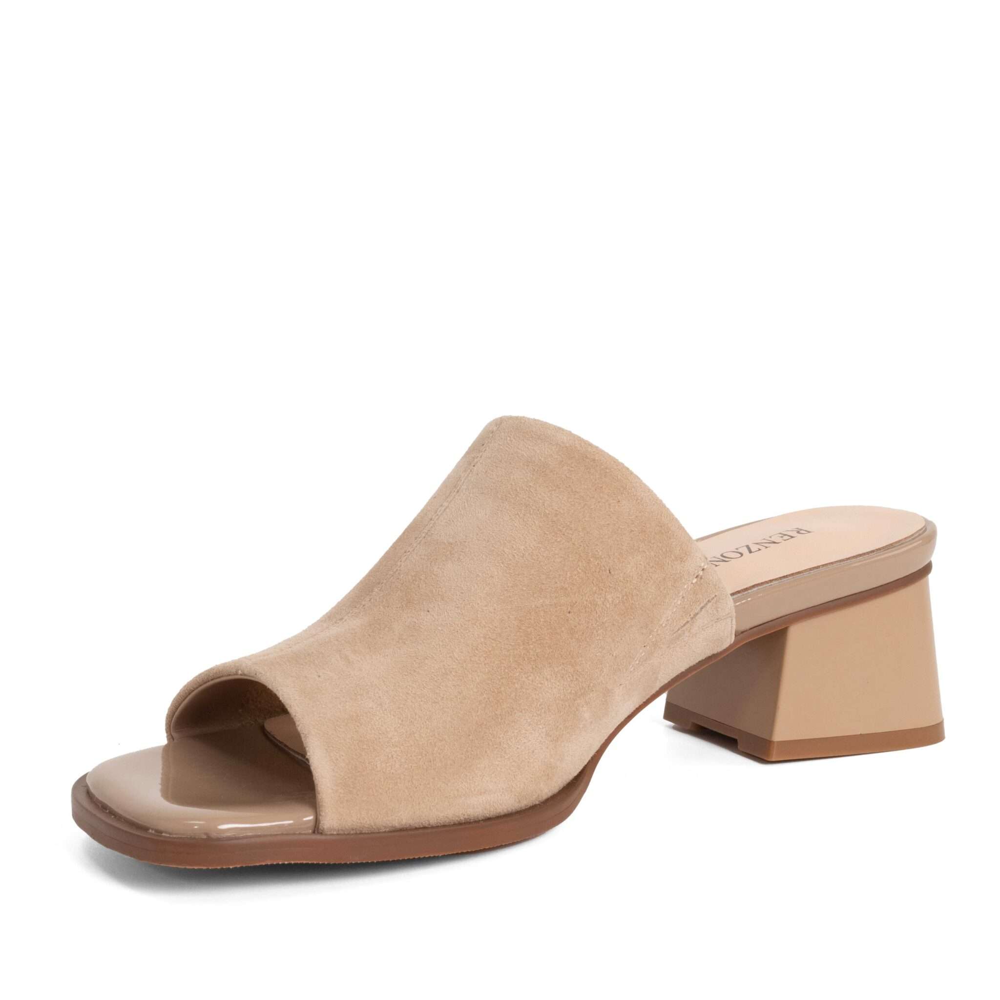 NEW Women heeled sandals with Beige Kidskin