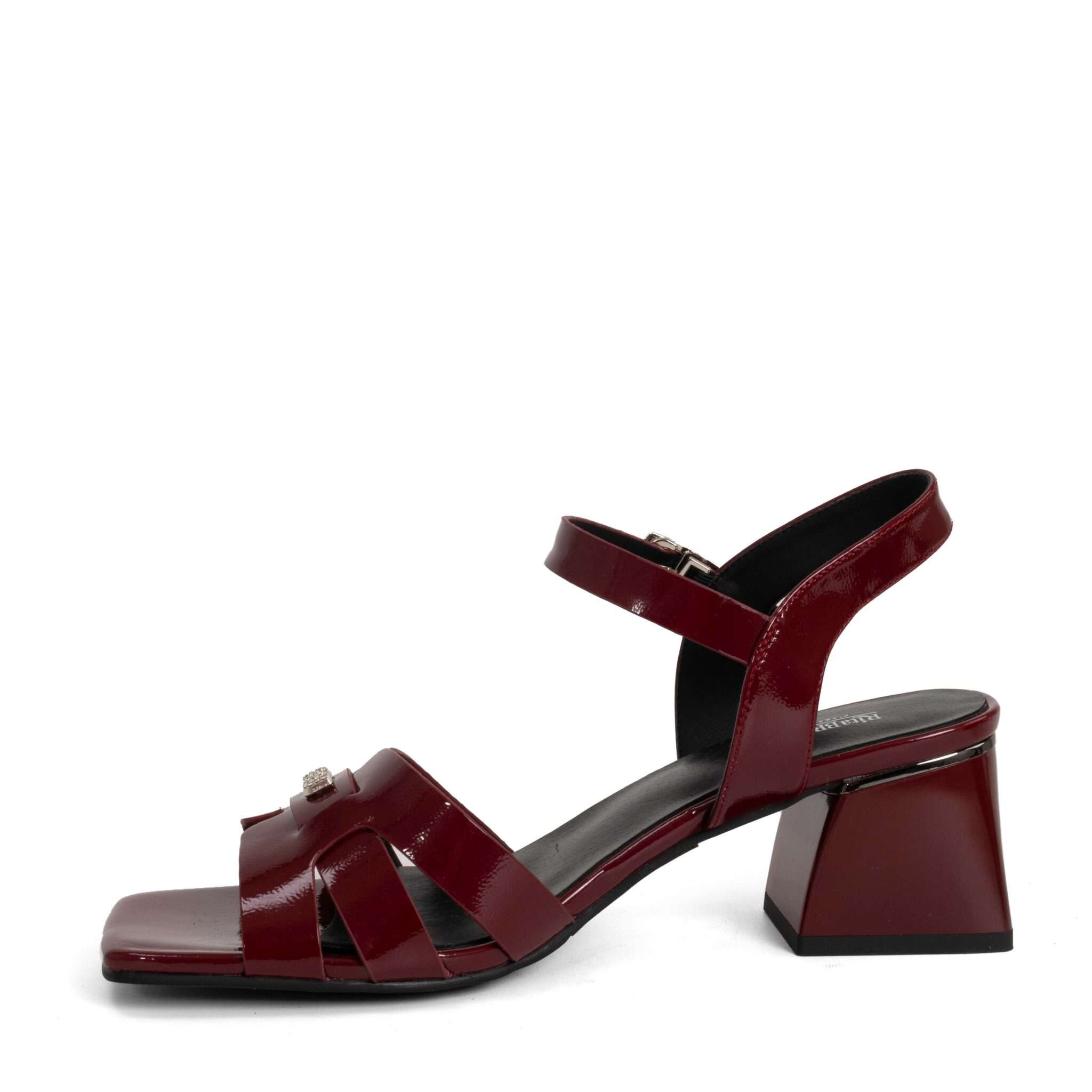 Classic Women high heel pumps with Burgundy Patent leather