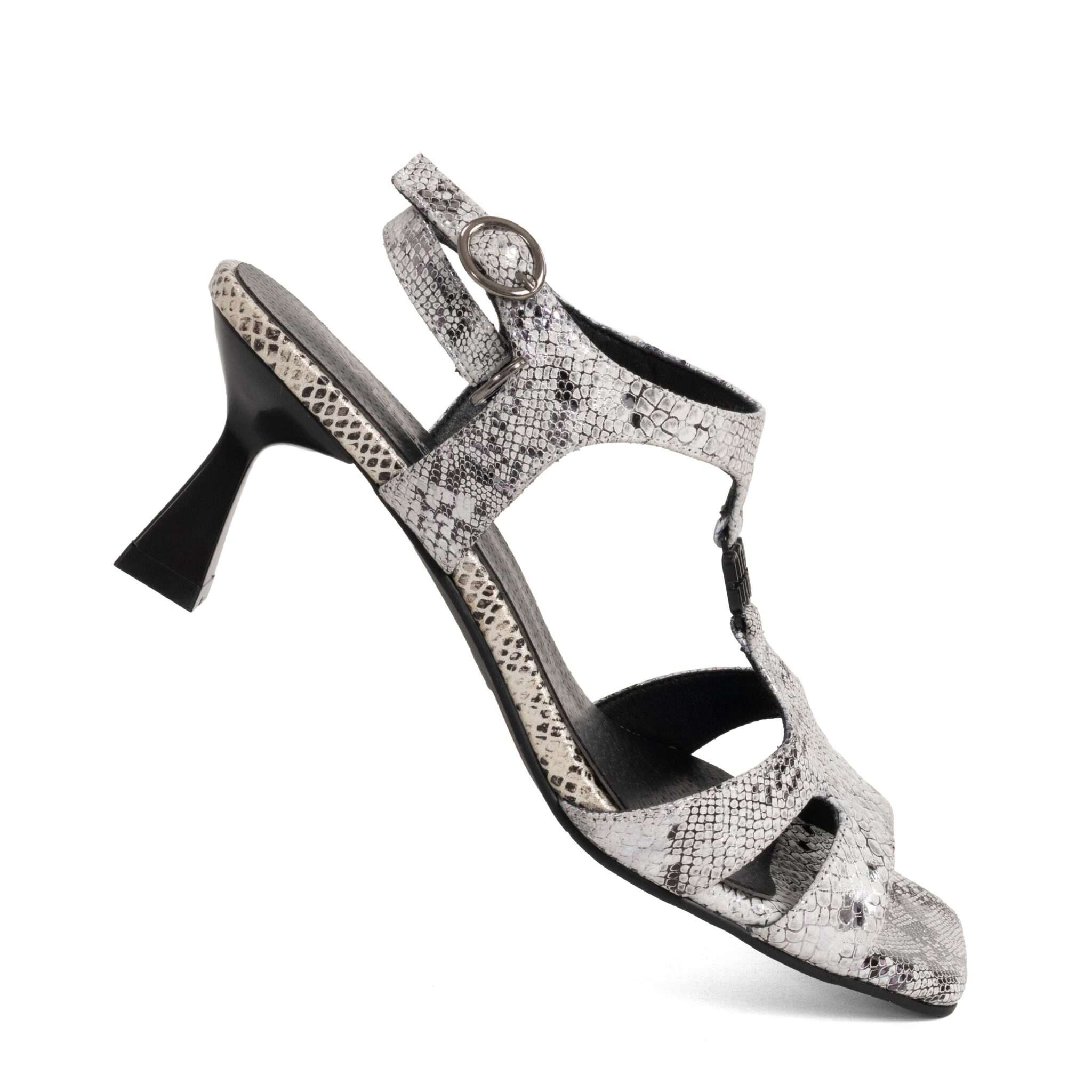 Classic Women high heel pumps with beige microfiber leather