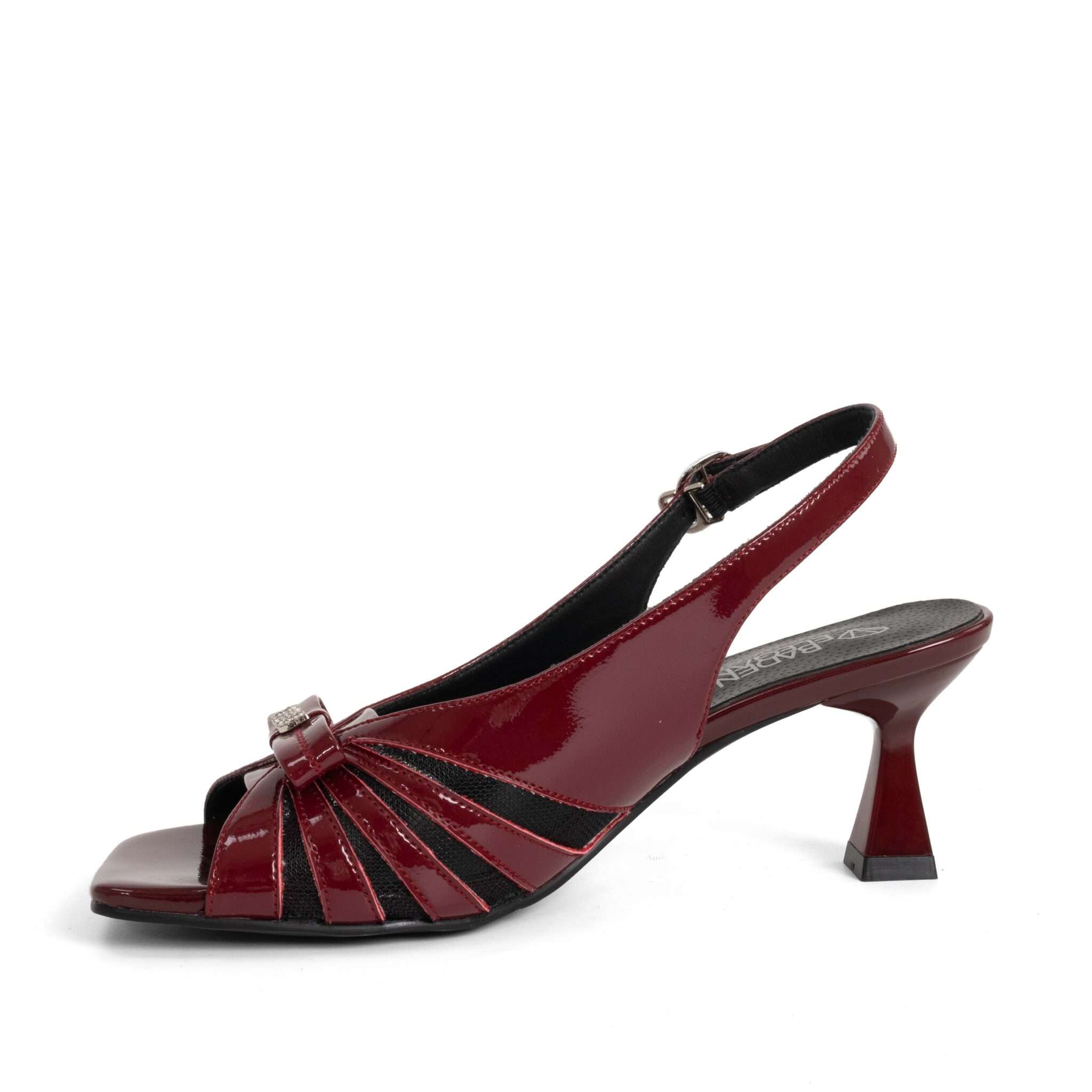 Classic Women high heel pumps with Burgundy patent leather