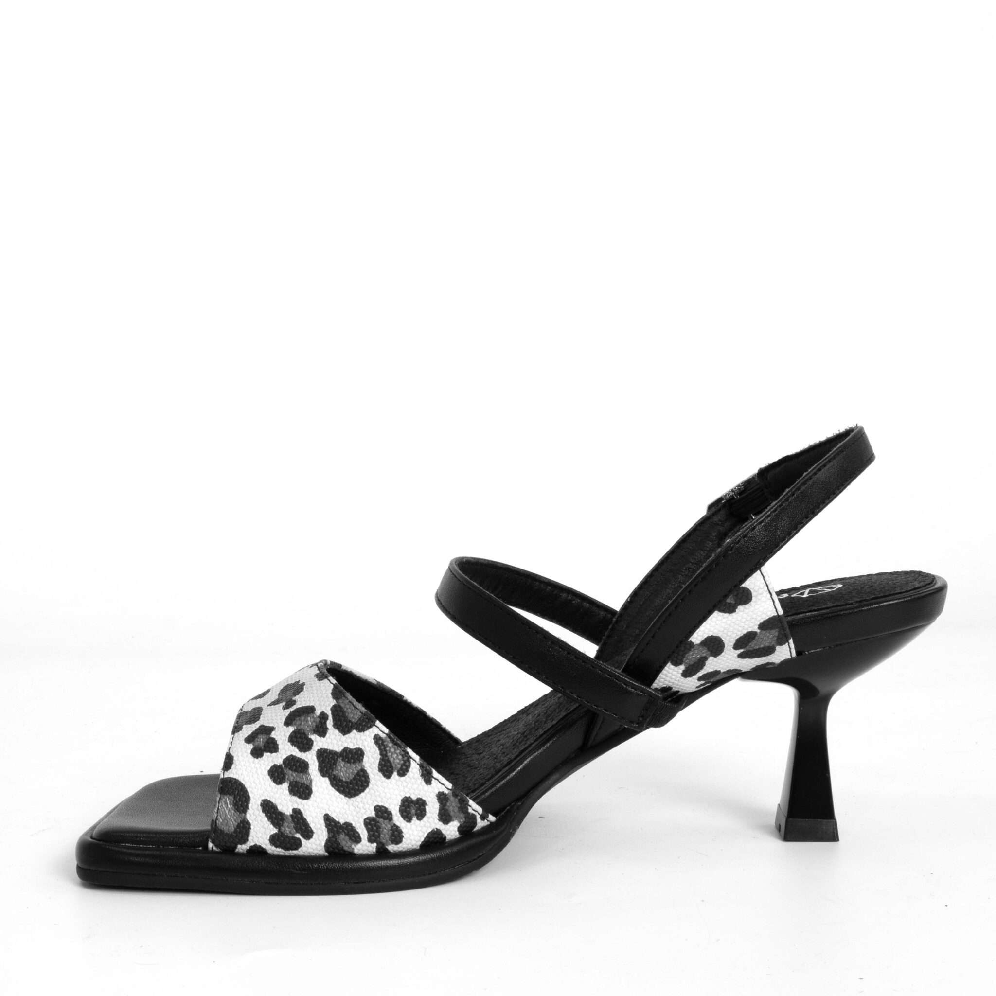 Classic Women high heel pumps with Black Microfiber leather