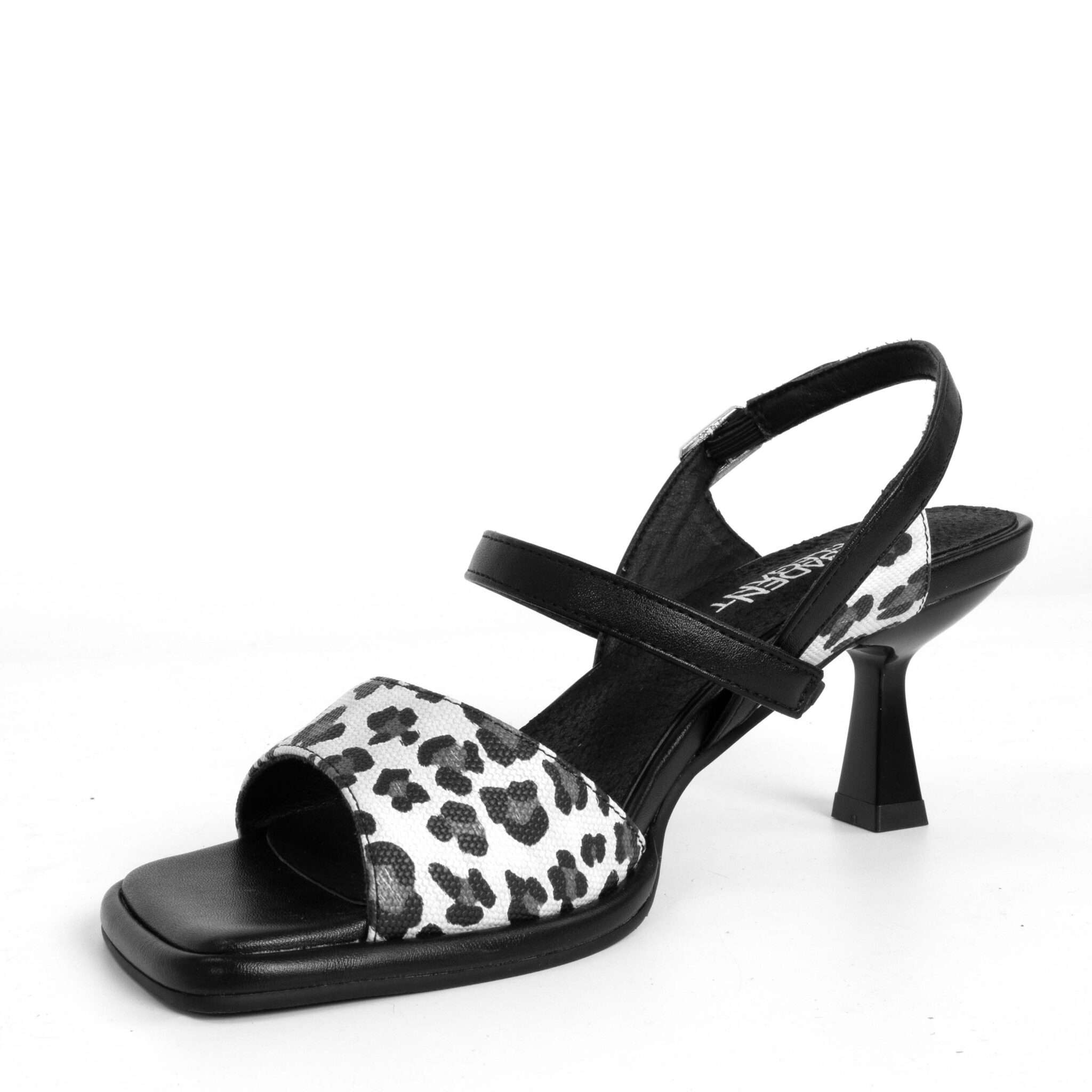 Classic Women high heel pumps with Black Microfiber leather