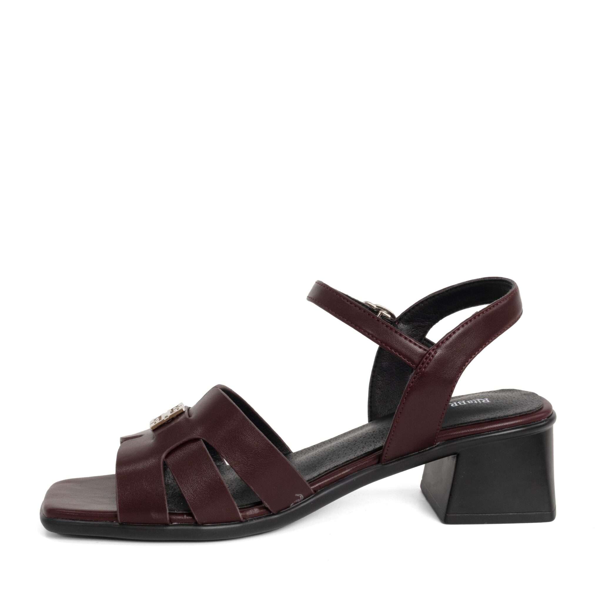 NEW Women sandals with Burgundy microfiber leather