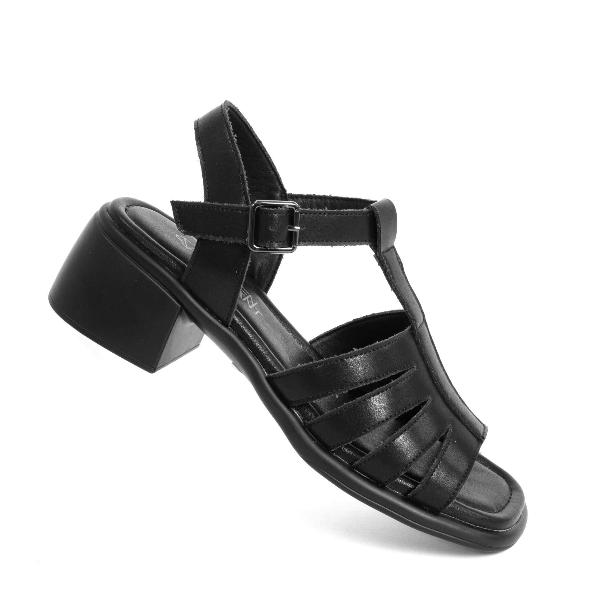 NEW Women sandals with Black microfiber leather