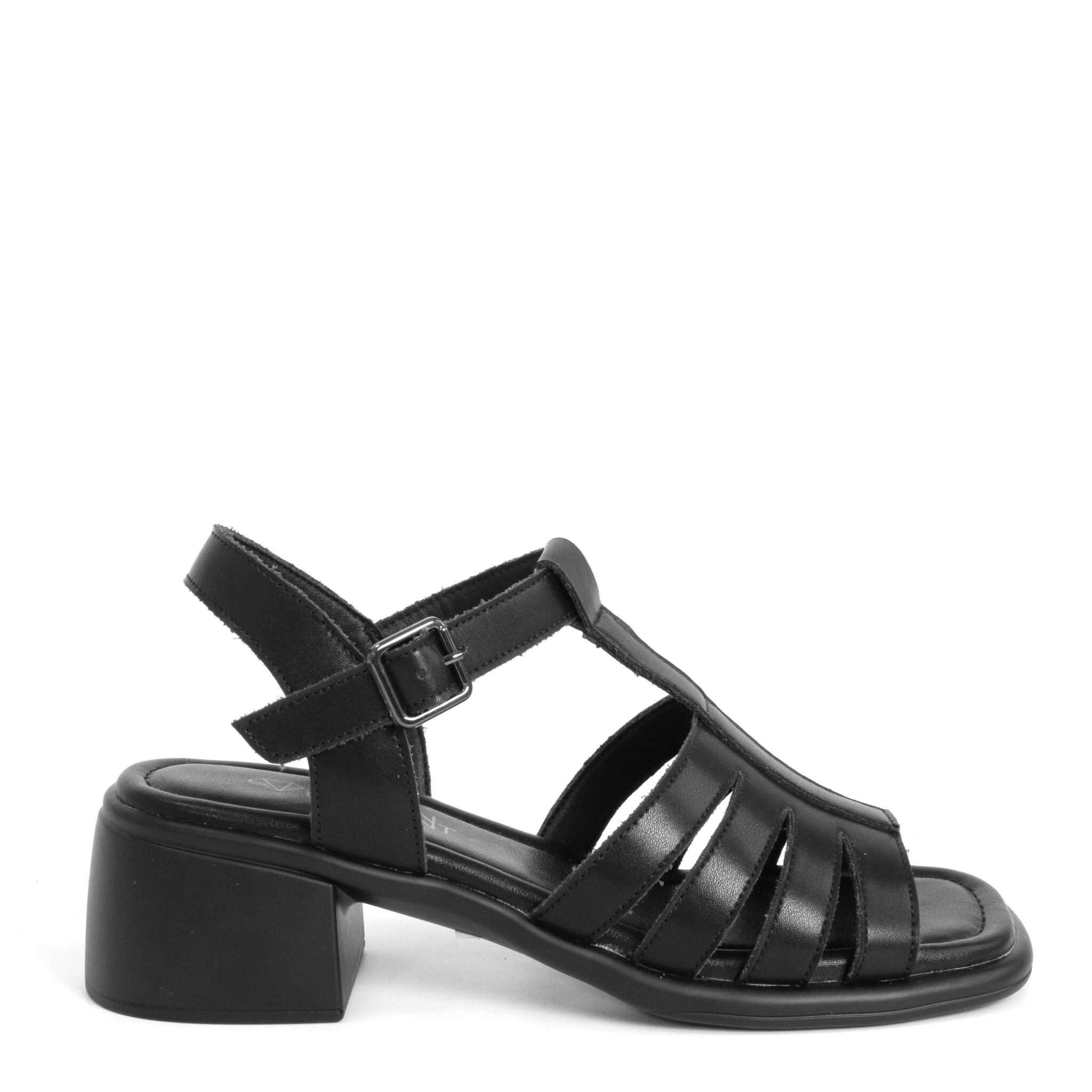 NEW Women sandals with Black microfiber leather