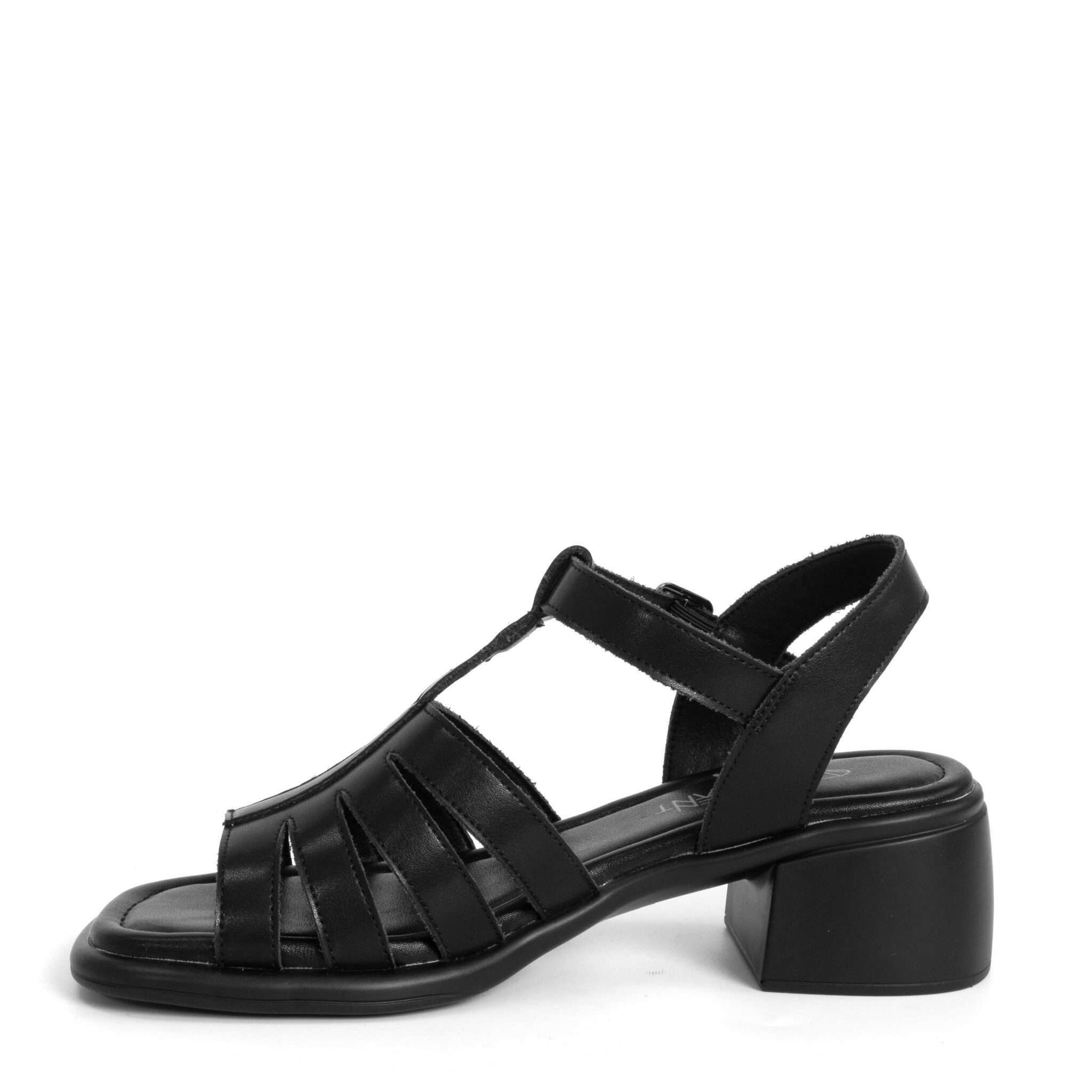 NEW Women sandals with Black microfiber leather