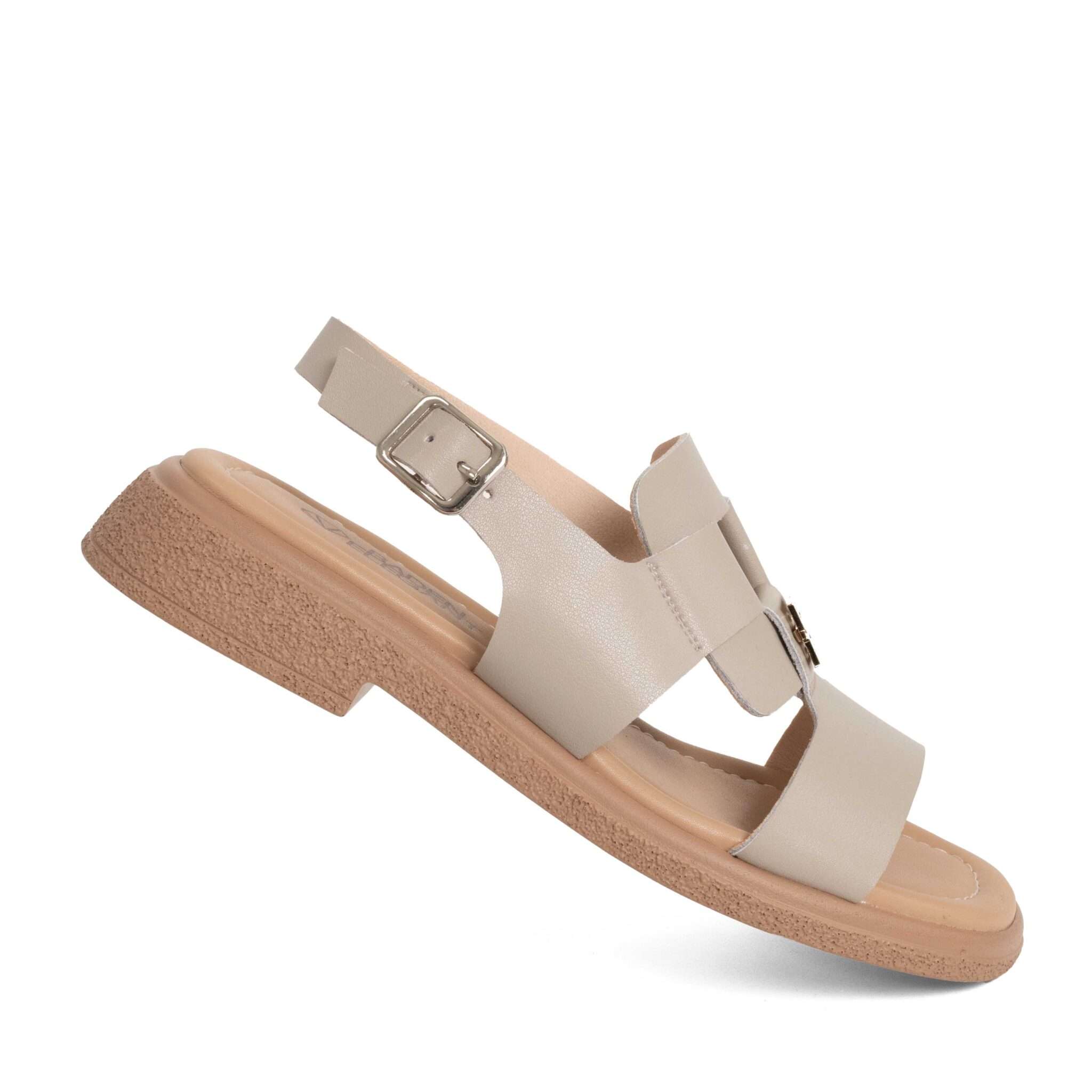 NEW Women sandals with Apricot microfiber leather