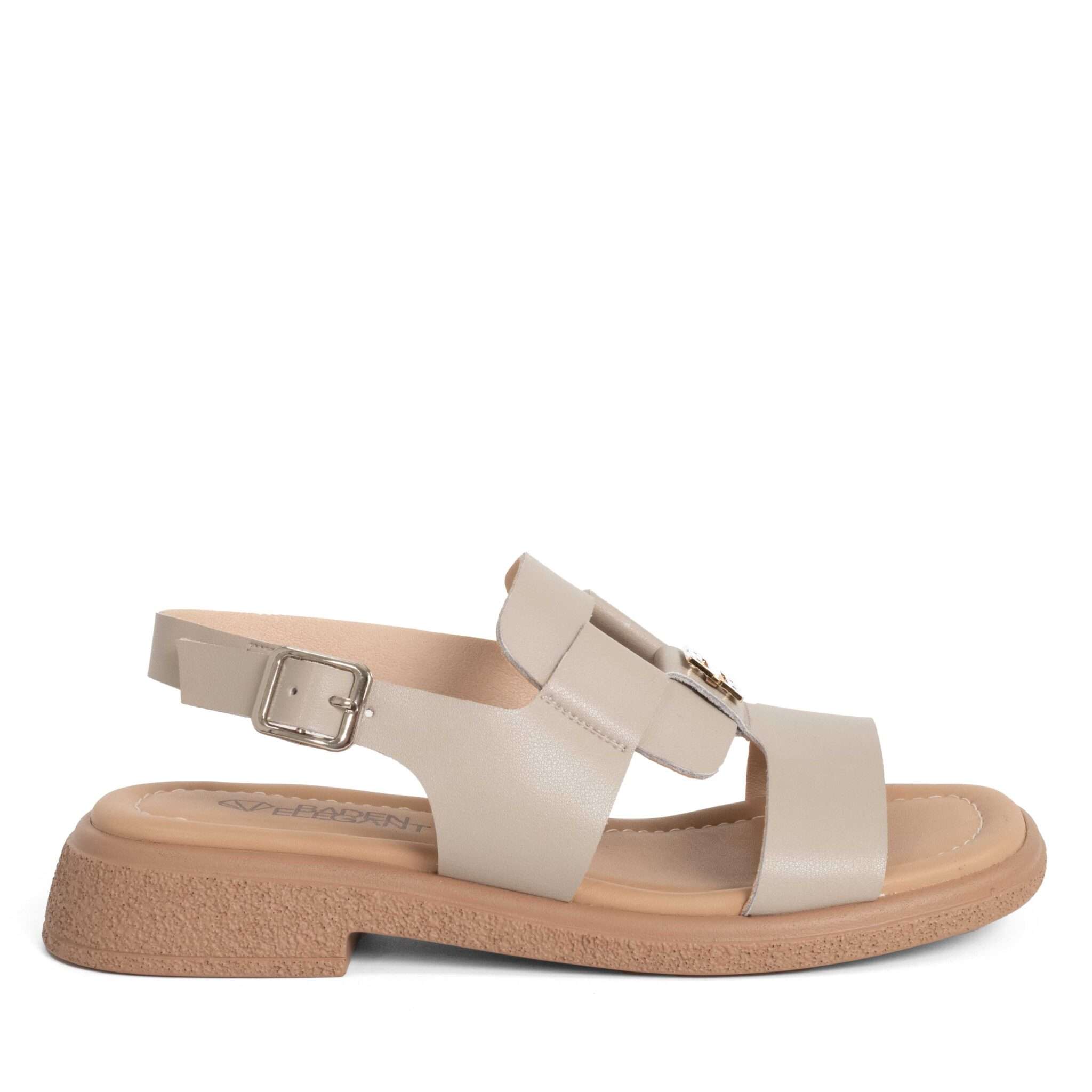 NEW Women sandals with Apricot microfiber leather