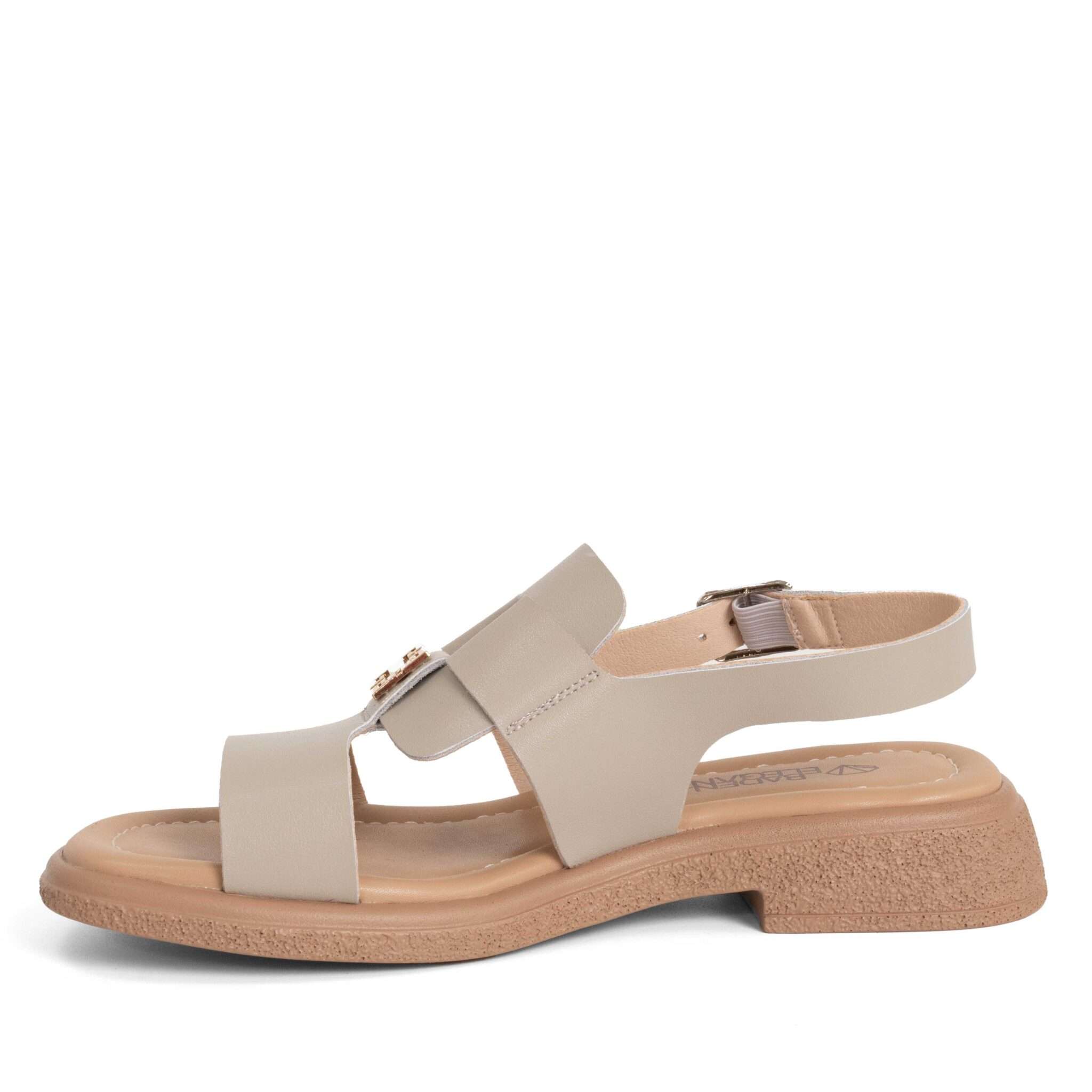 NEW Women sandals with Apricot microfiber leather