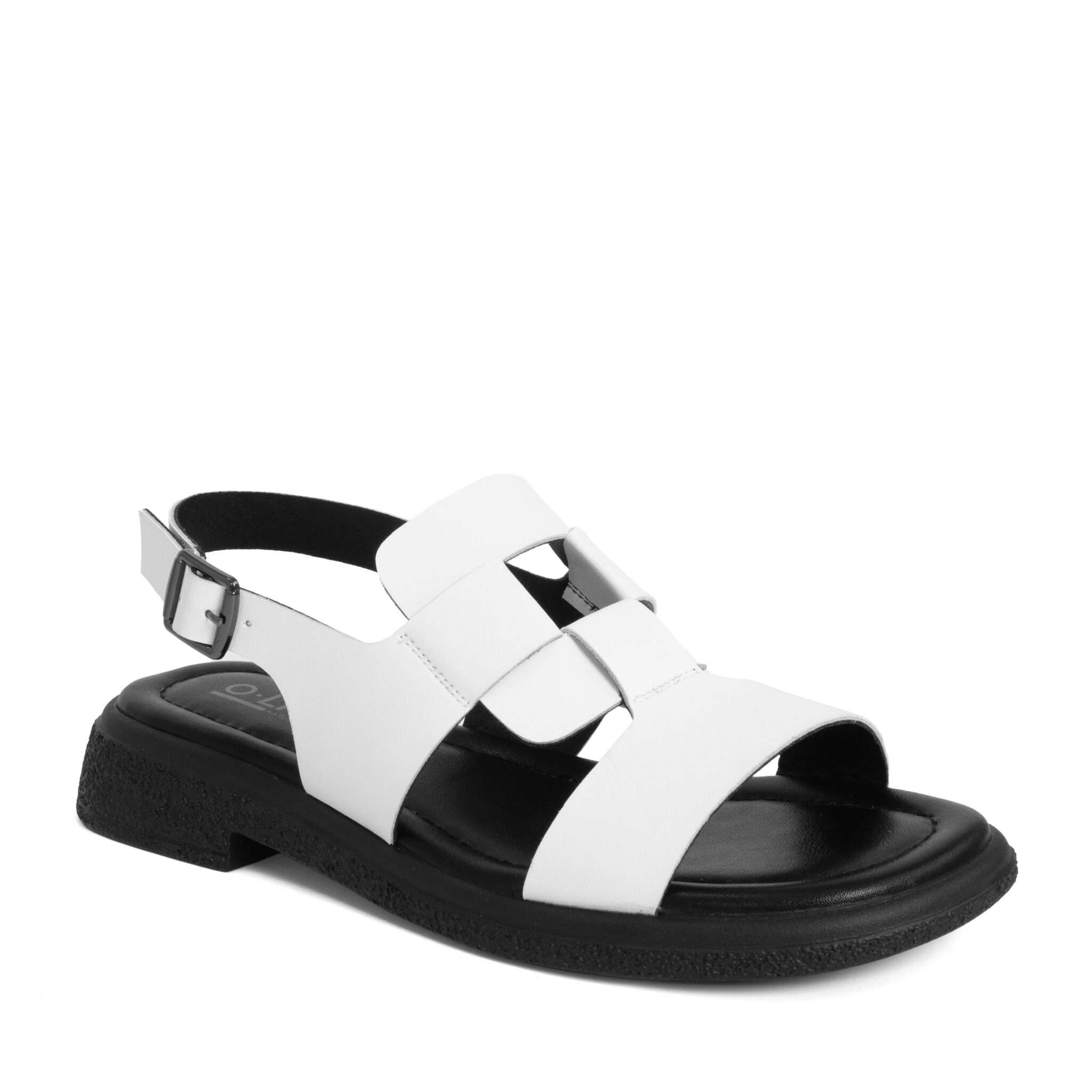 NEW Women sandals with White microfiber leather