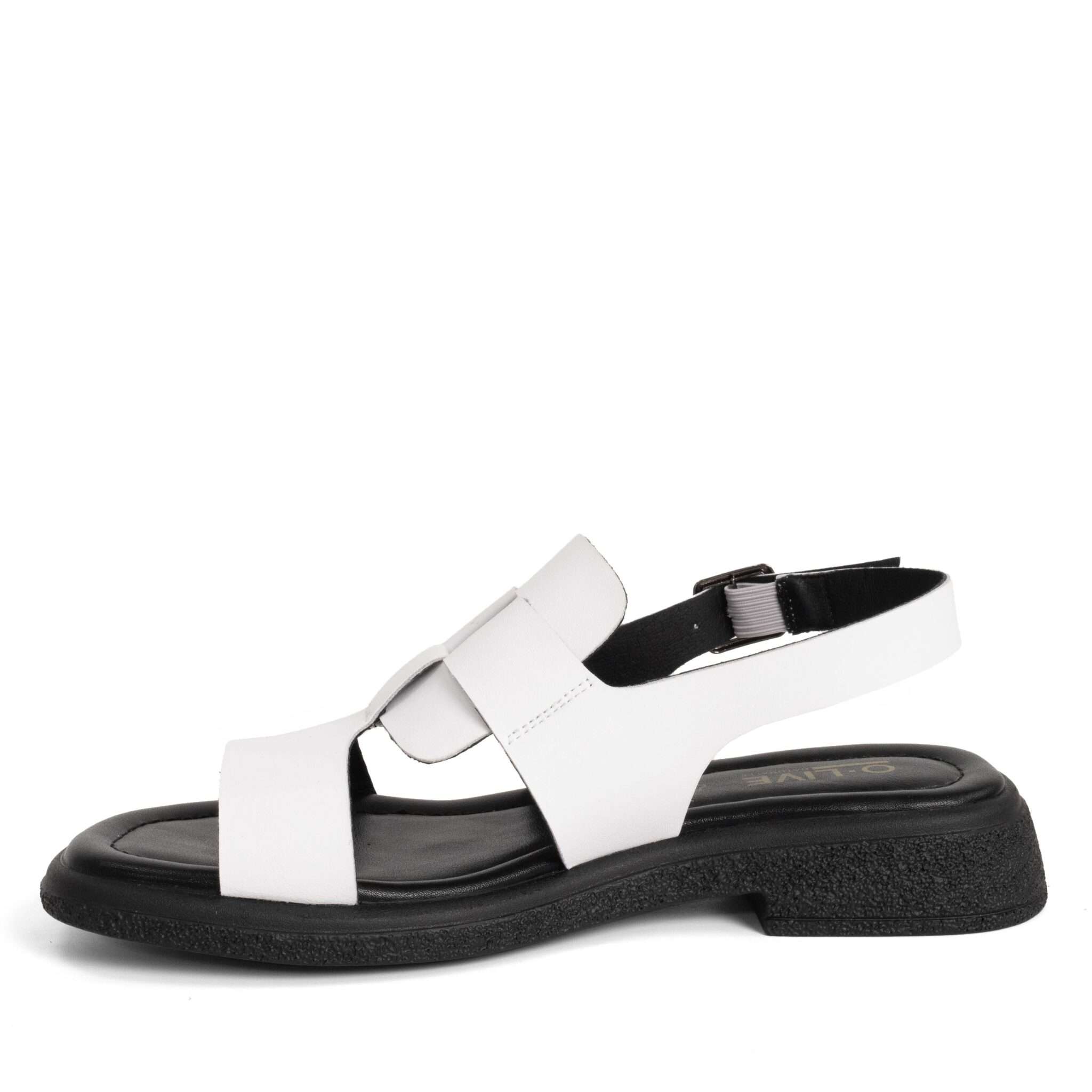 NEW Women sandals with White microfiber leather