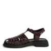 NEW Women sandals with Burgundy microfiber leather