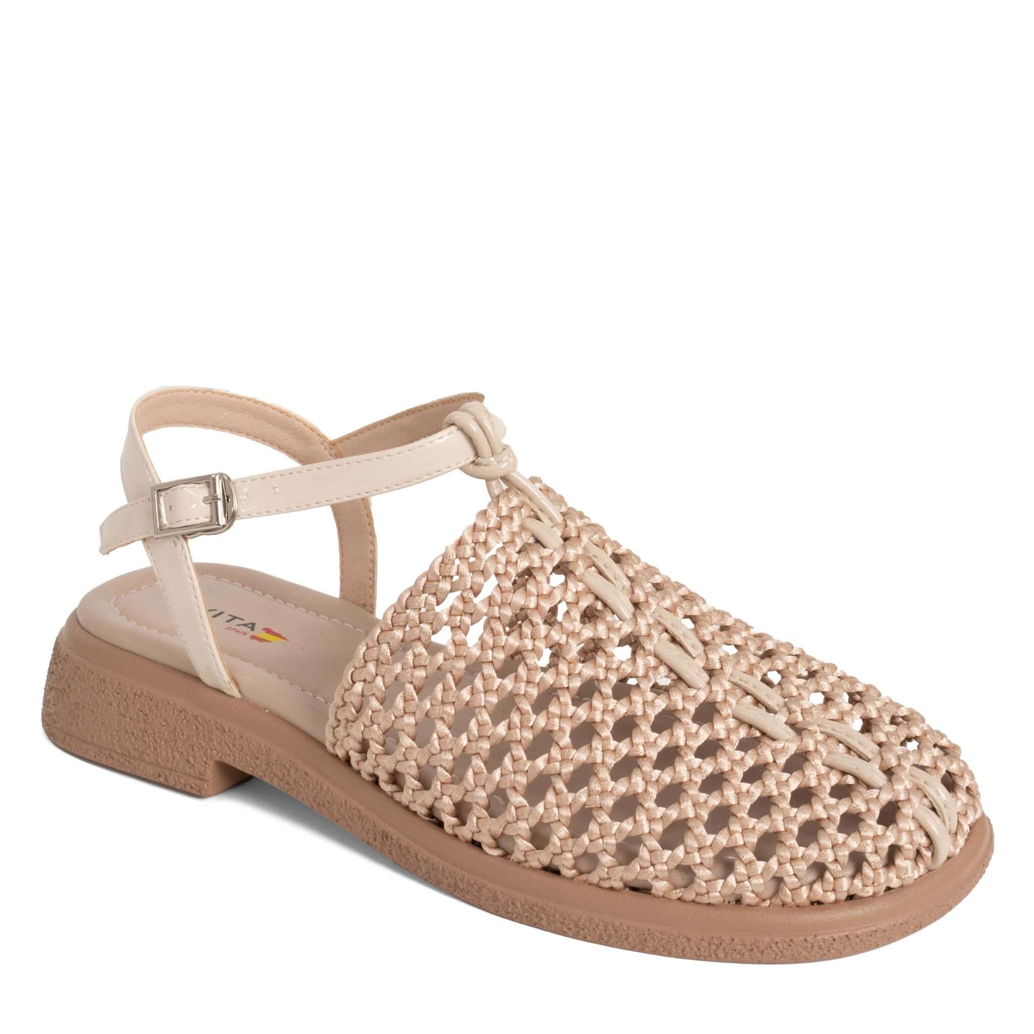 NEW Women sandals with Yellow Apricot Knit