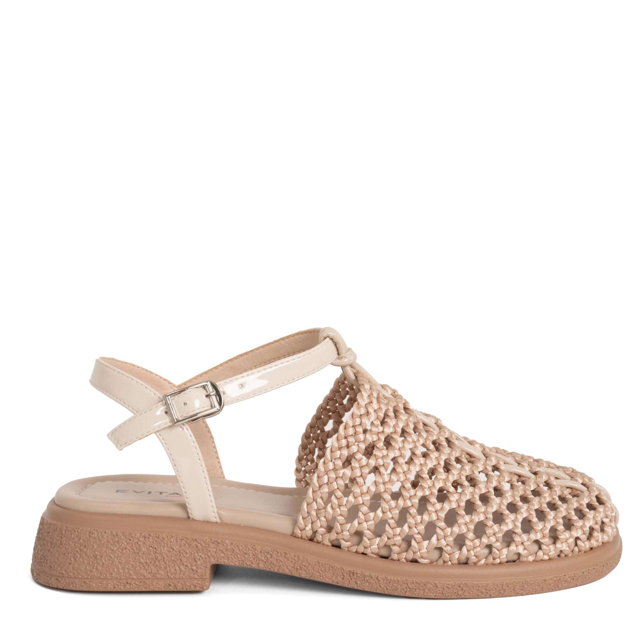 NEW Women sandals with Yellow Apricot Knit