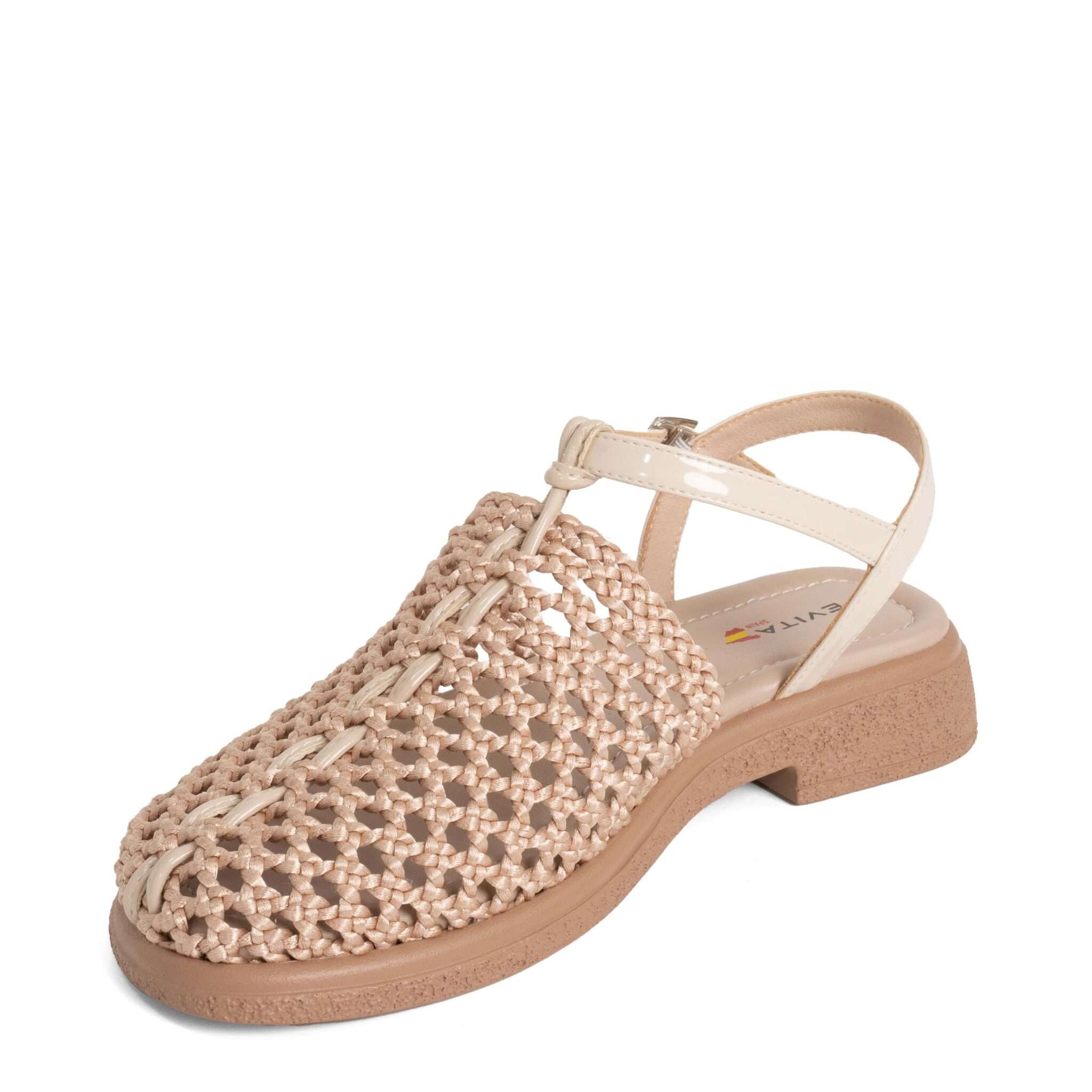 NEW Women sandals with Yellow Apricot Knit