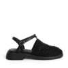 NEW Women sandals with Black Knit