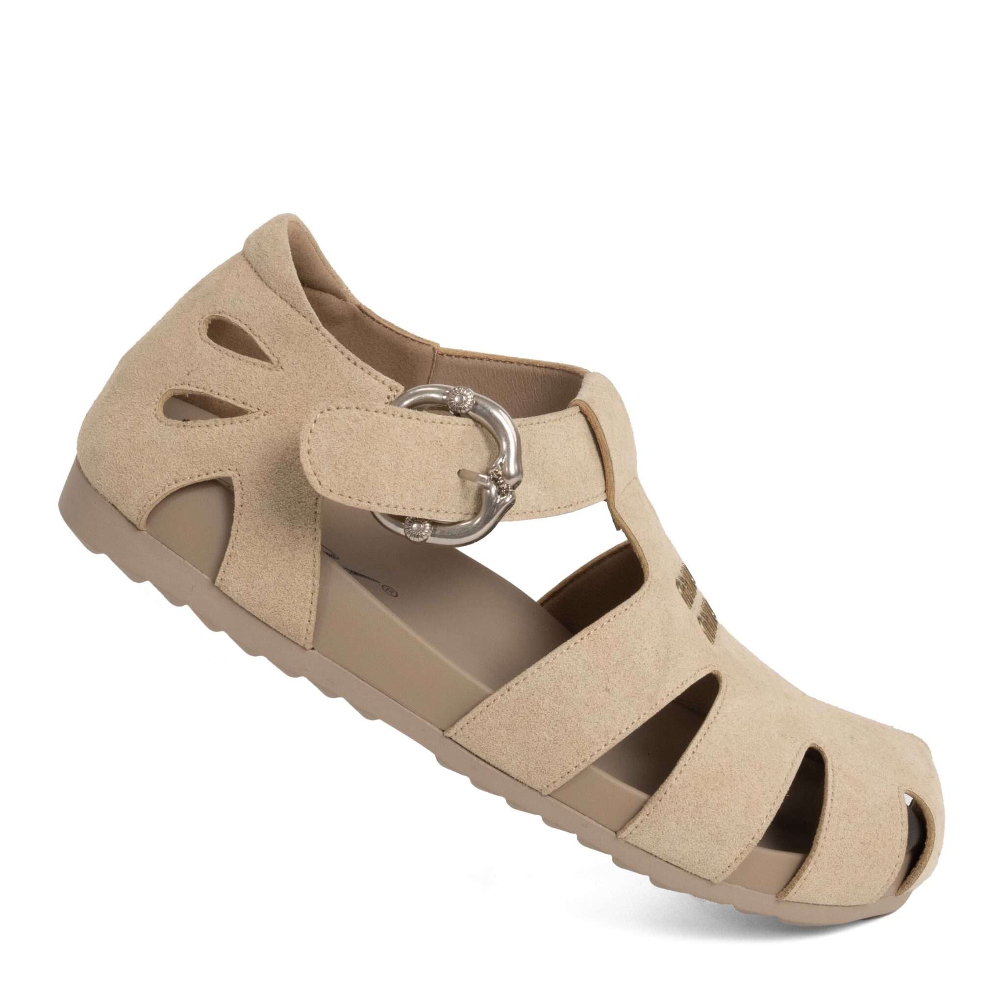 NEW Release Women sandals with grey cow suede