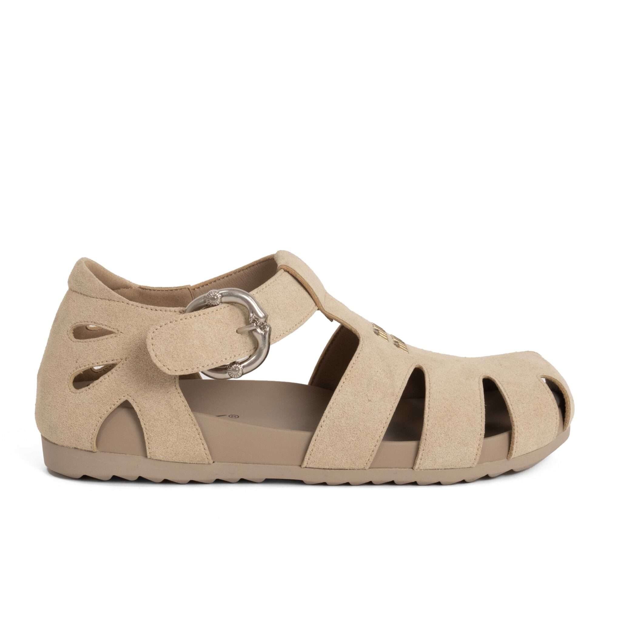 NEW Release Women sandals with grey cow suede
