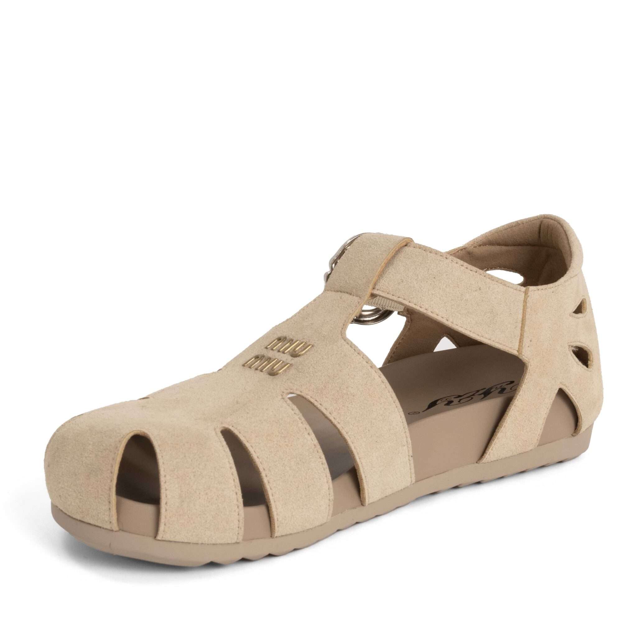 NEW Release Women sandals with grey cow suede