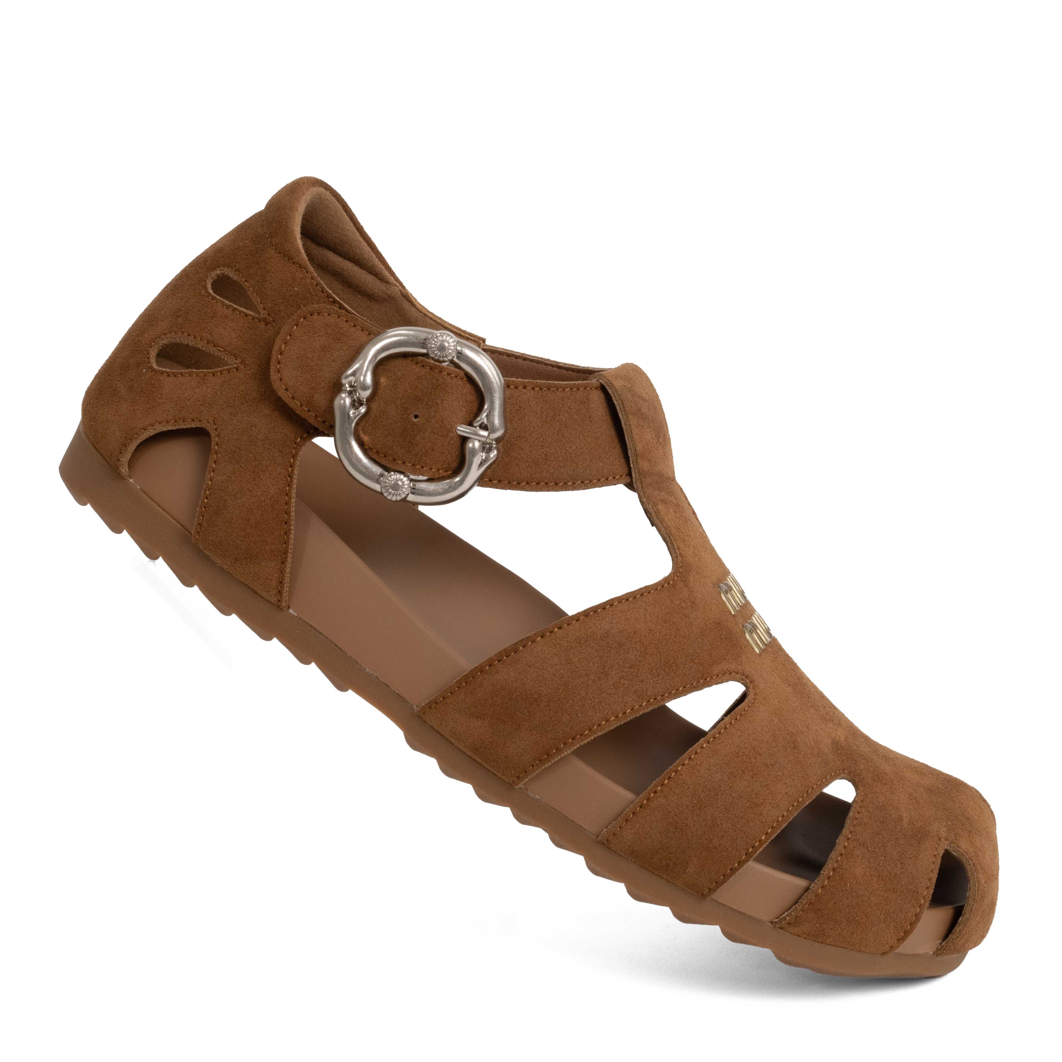 NEW Release Women sandals with brown cow suede