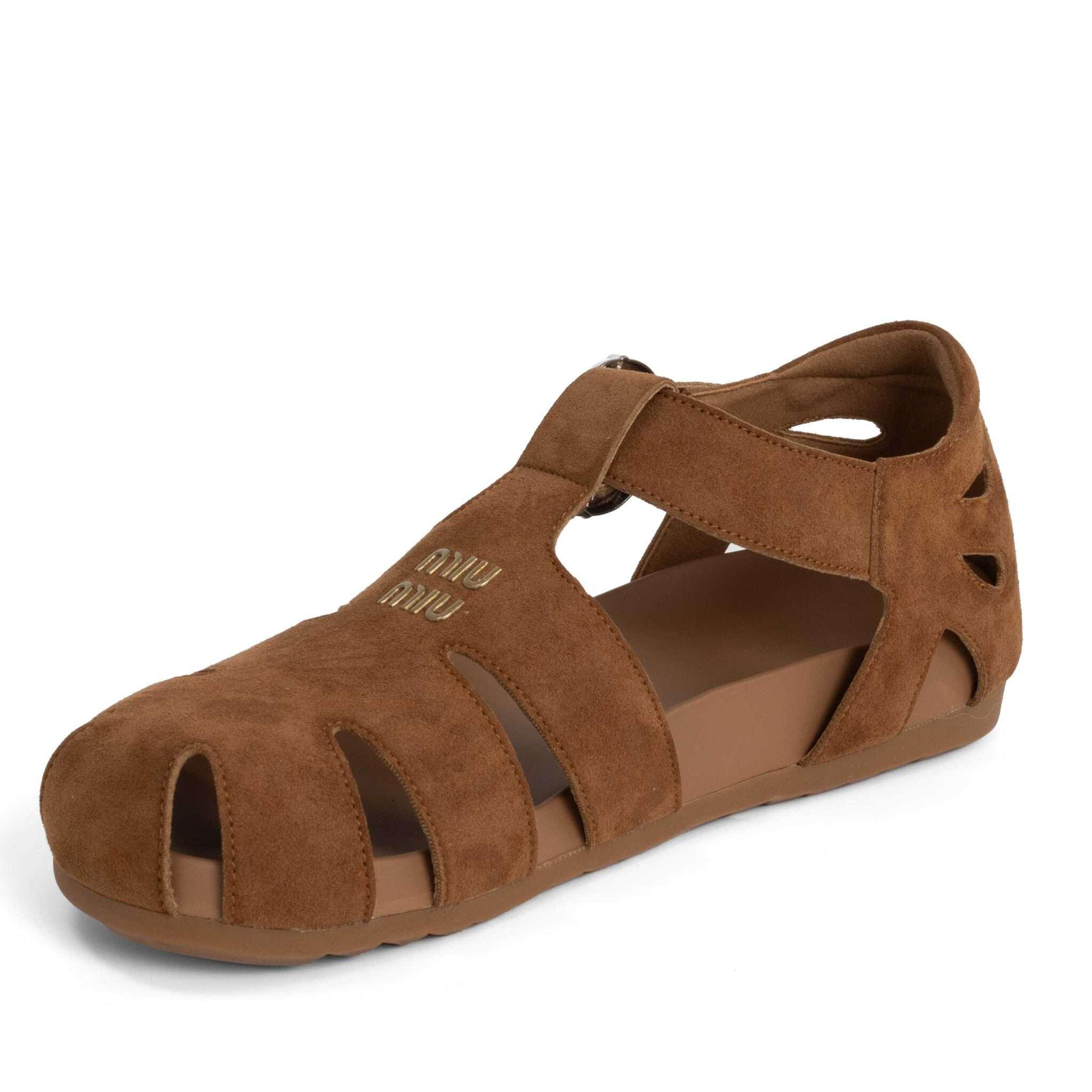 NEW Release Women sandals with brown cow suede