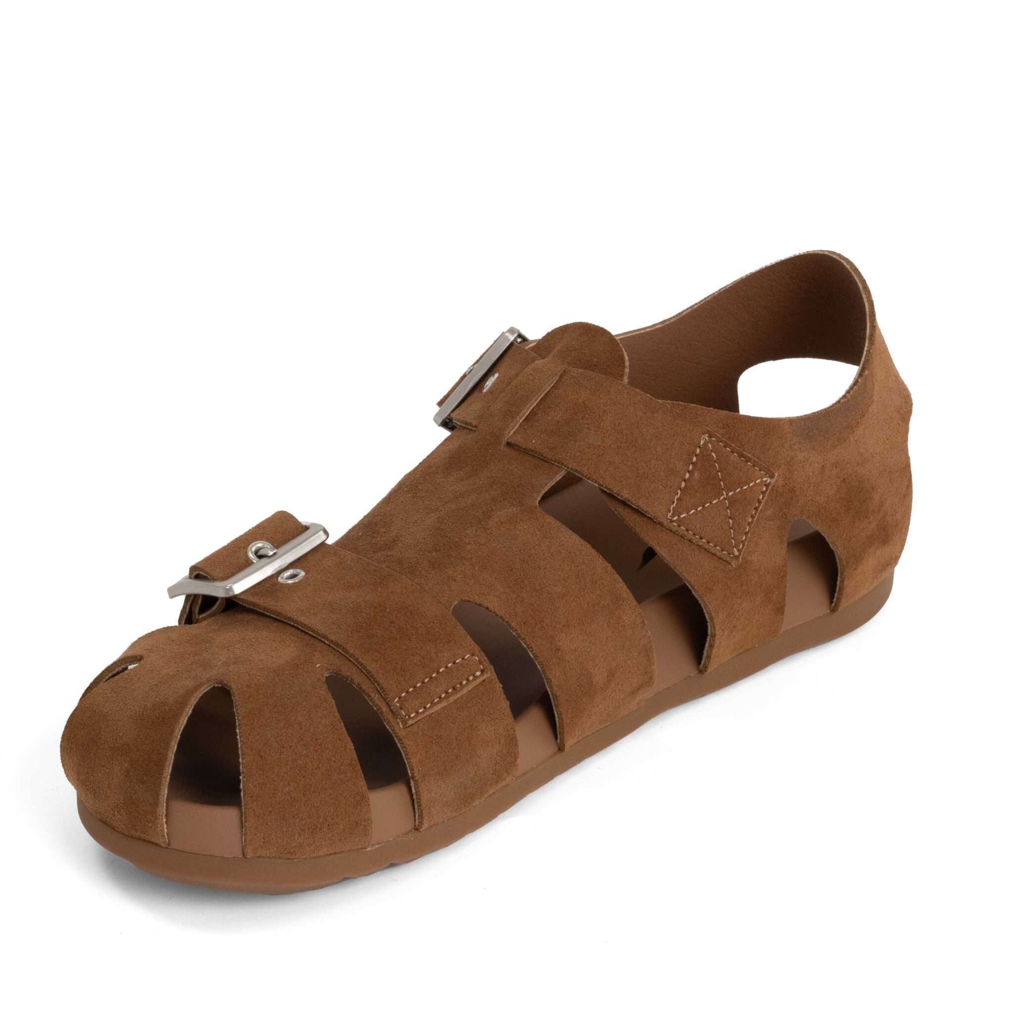 NEW Release Women sandals with brown cow suede