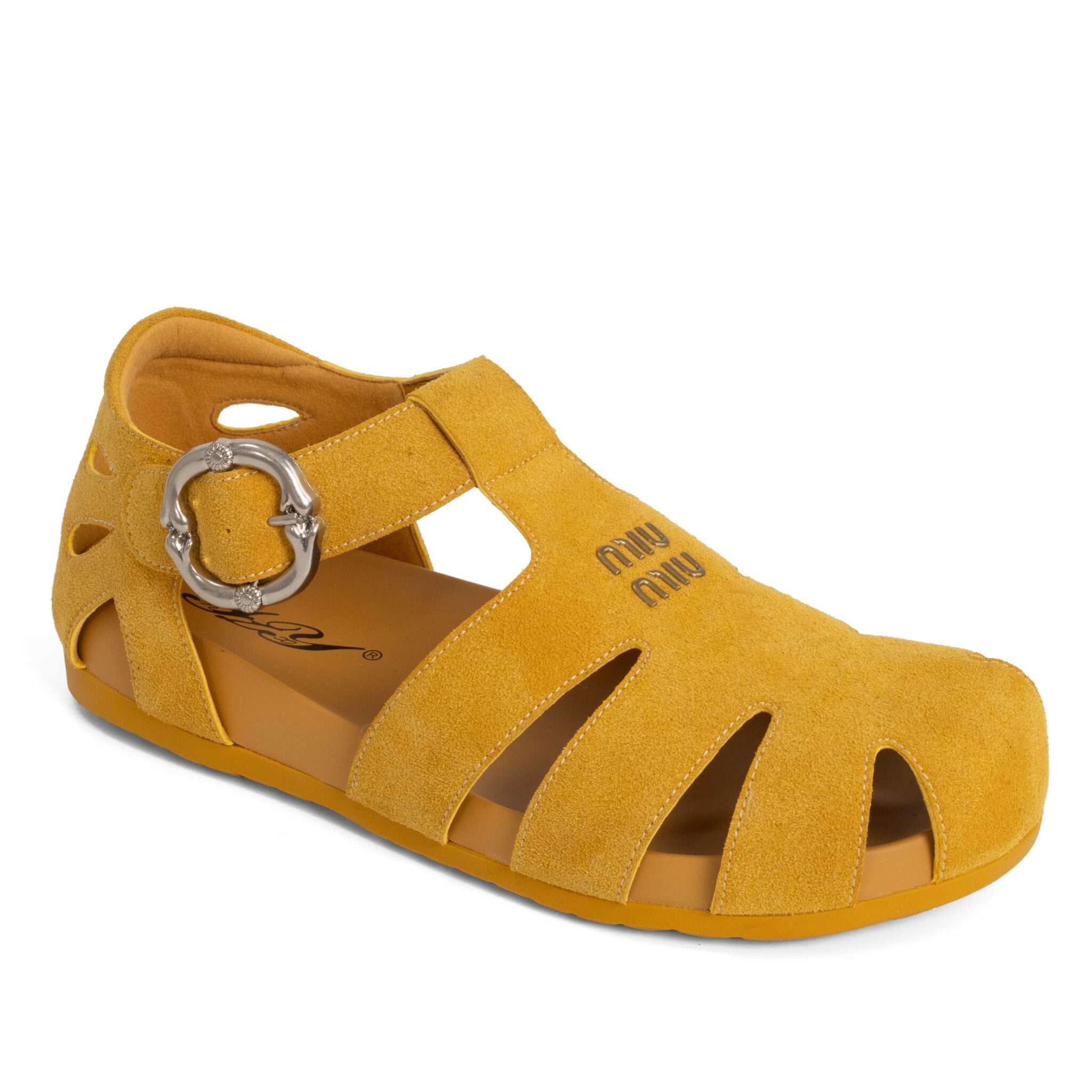 NEW Release Women sandals with Khaki cow suede