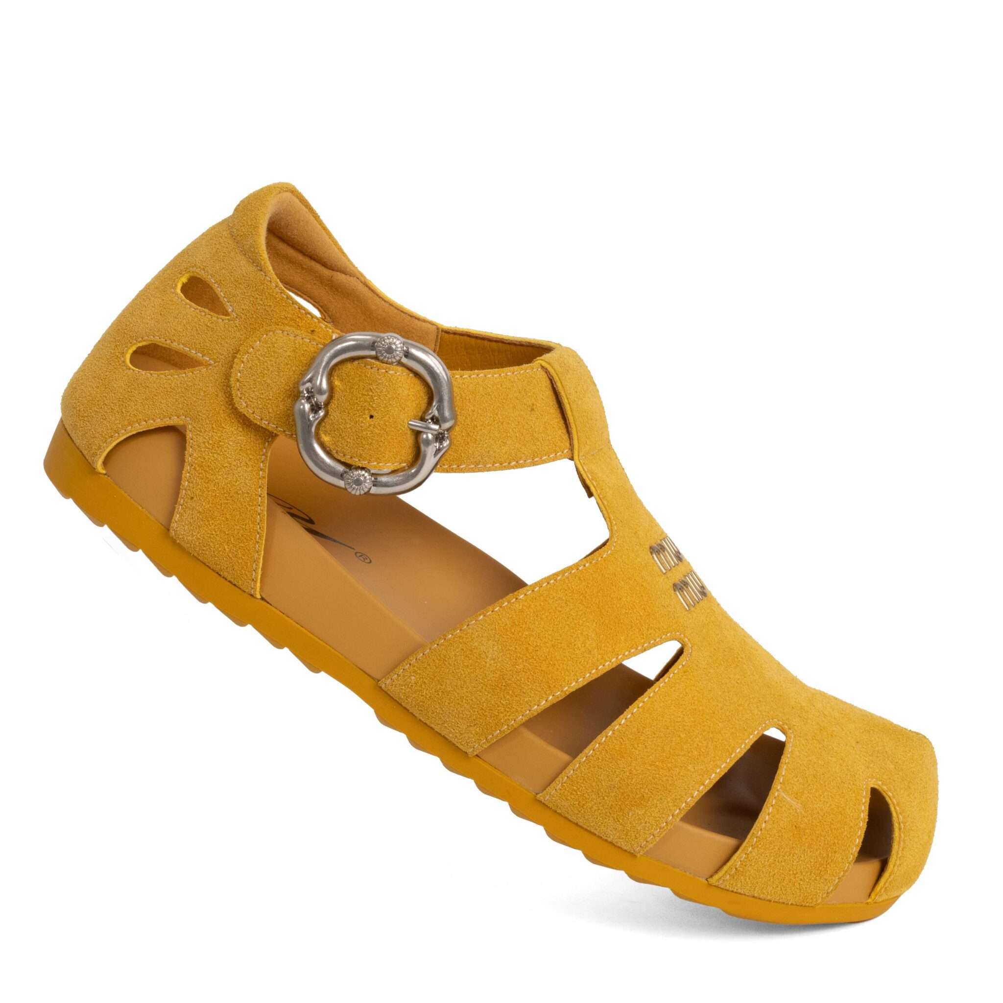 NEW Release Women sandals with Khaki cow suede