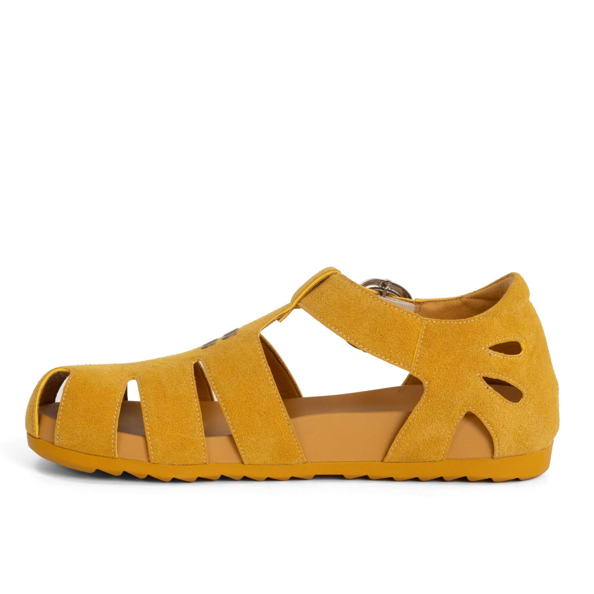 NEW Release Women sandals with Khaki cow suede