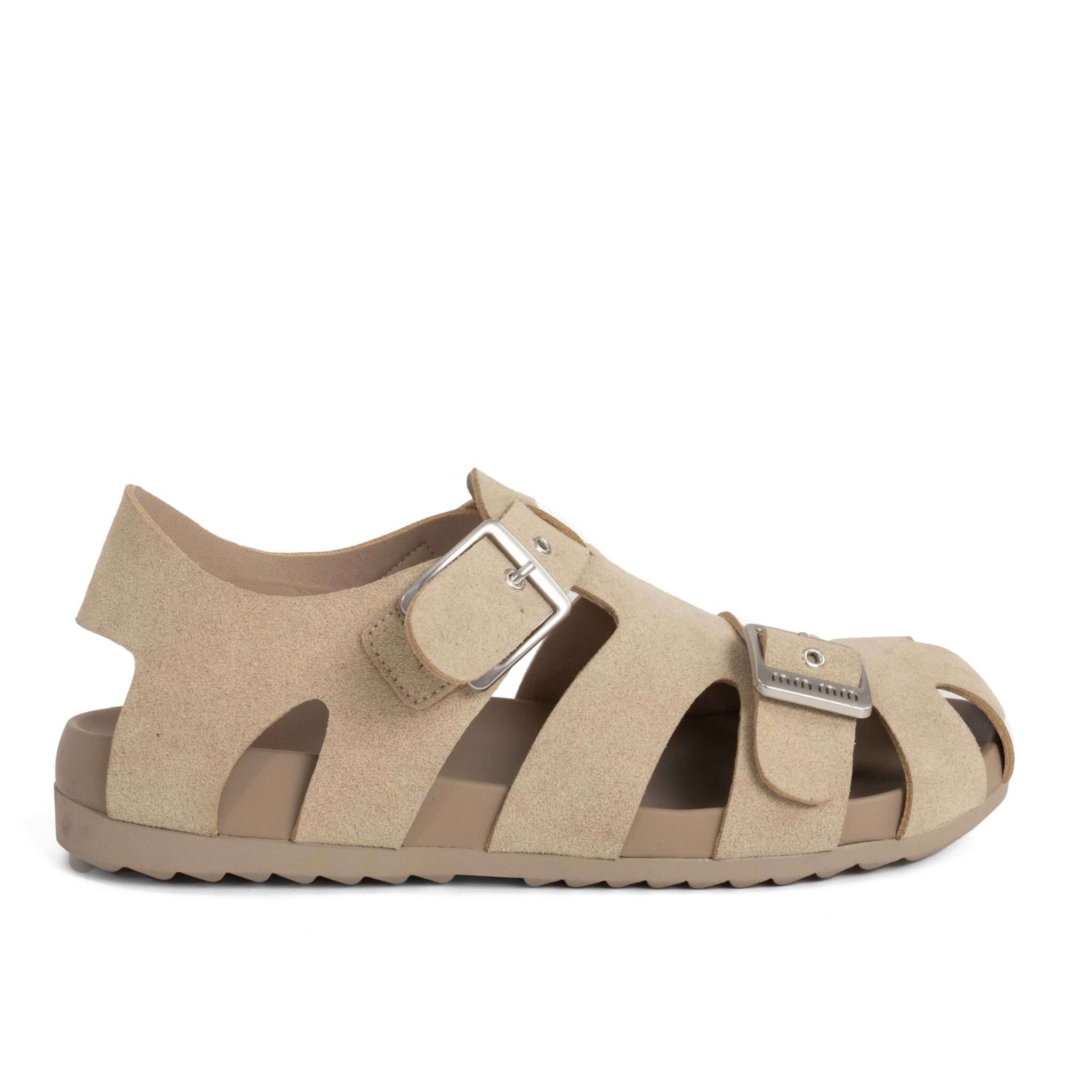 NEW Release Women sandals with Grey cow suede