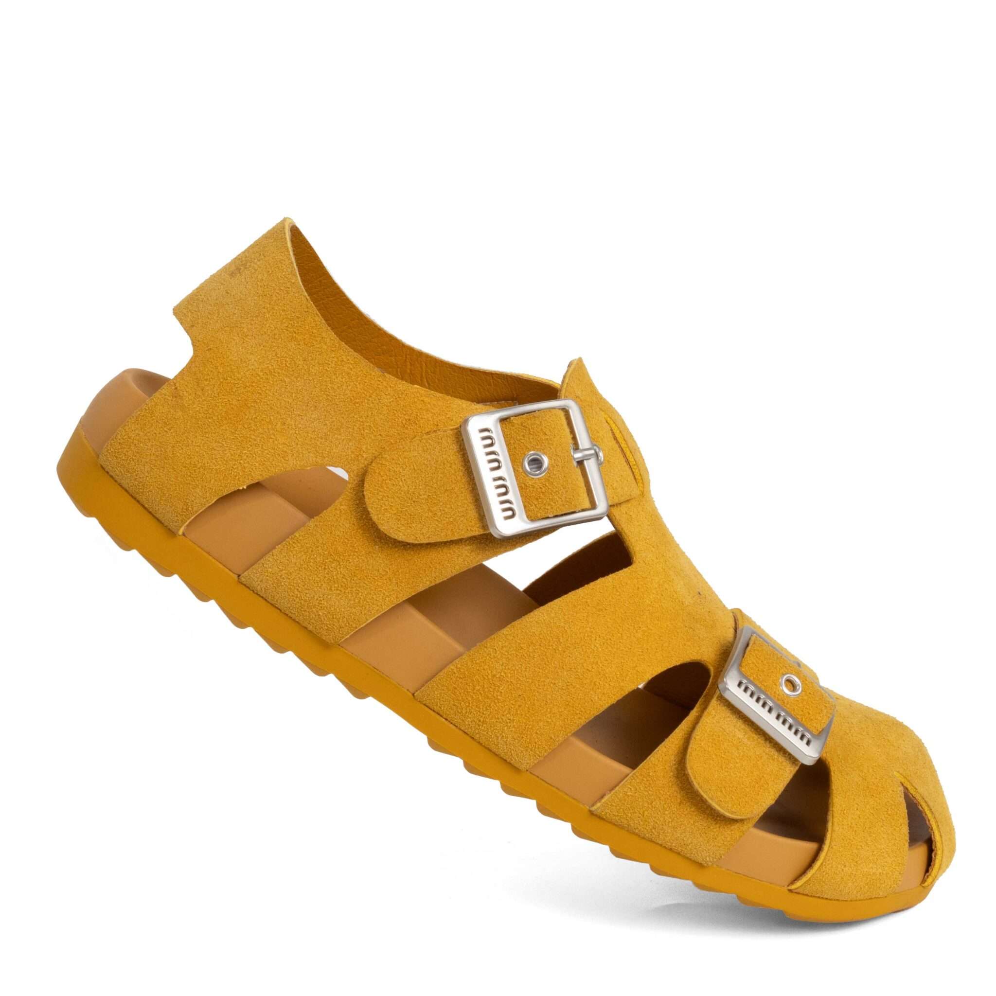 NEW Release Women sandals with Khaki cow suede