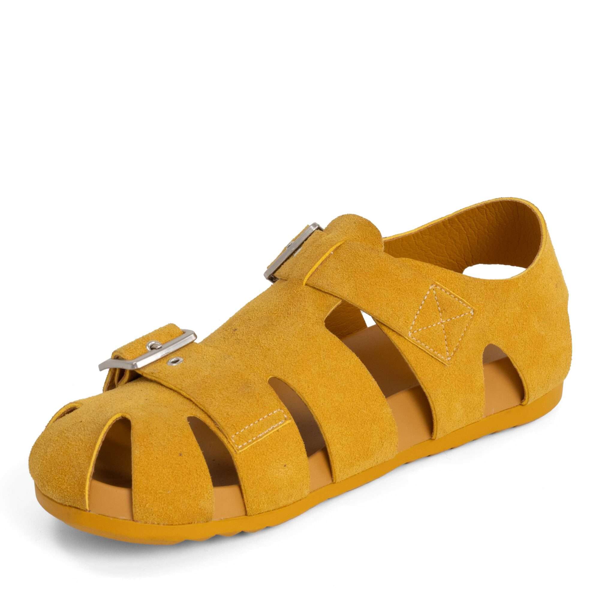 NEW Release Women sandals with Khaki cow suede