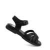 NEW Women sandals with Black microfiber leather