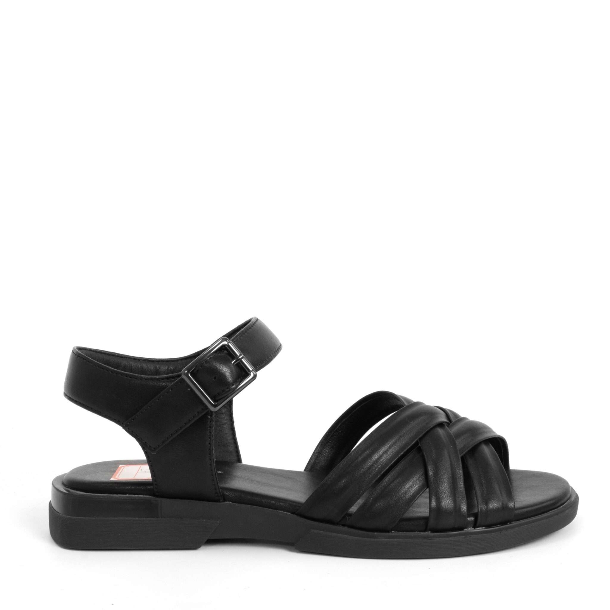 NEW Women sandals with Black microfiber leather