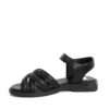 NEW Women sandals with Black microfiber leather