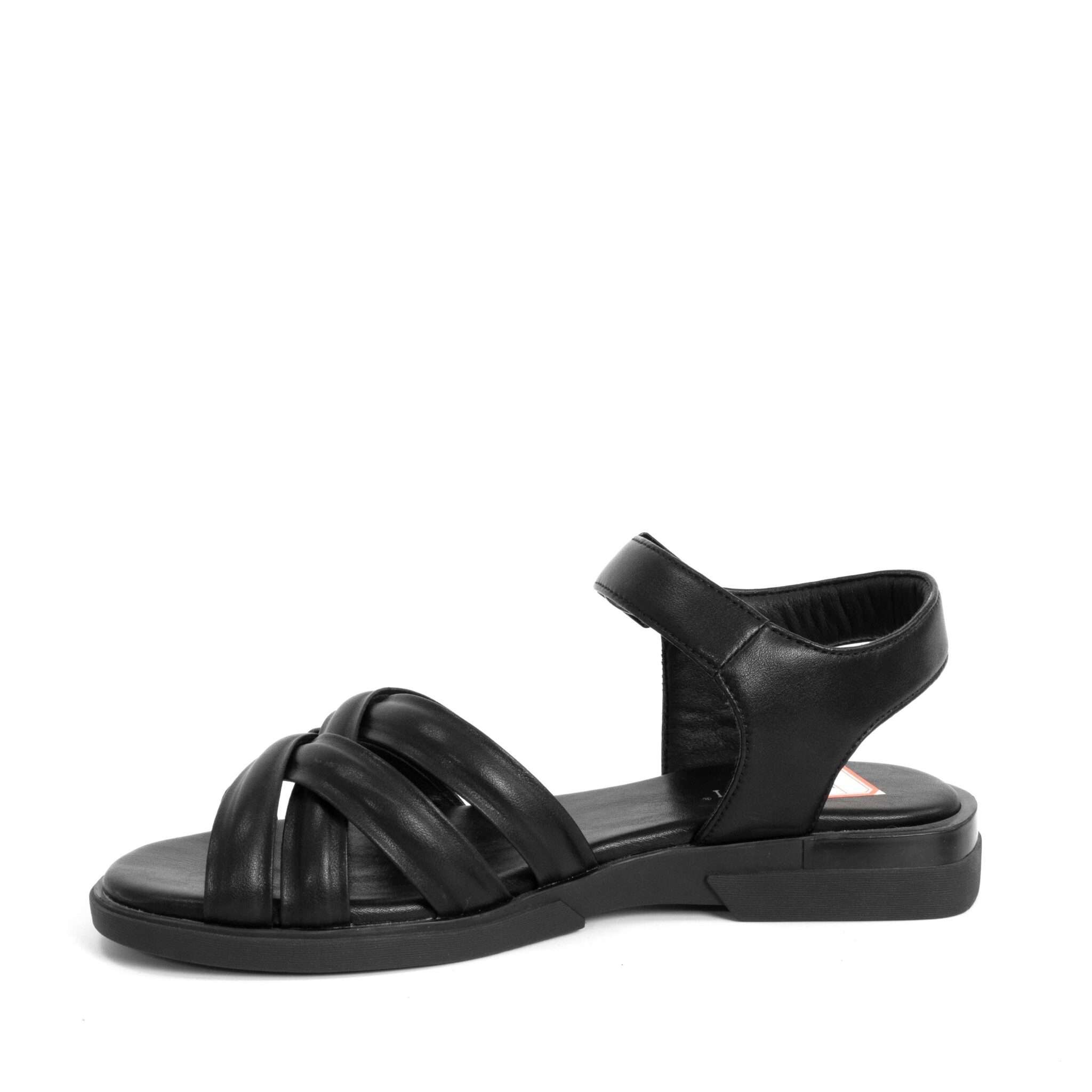 NEW Women sandals with Black microfiber leather