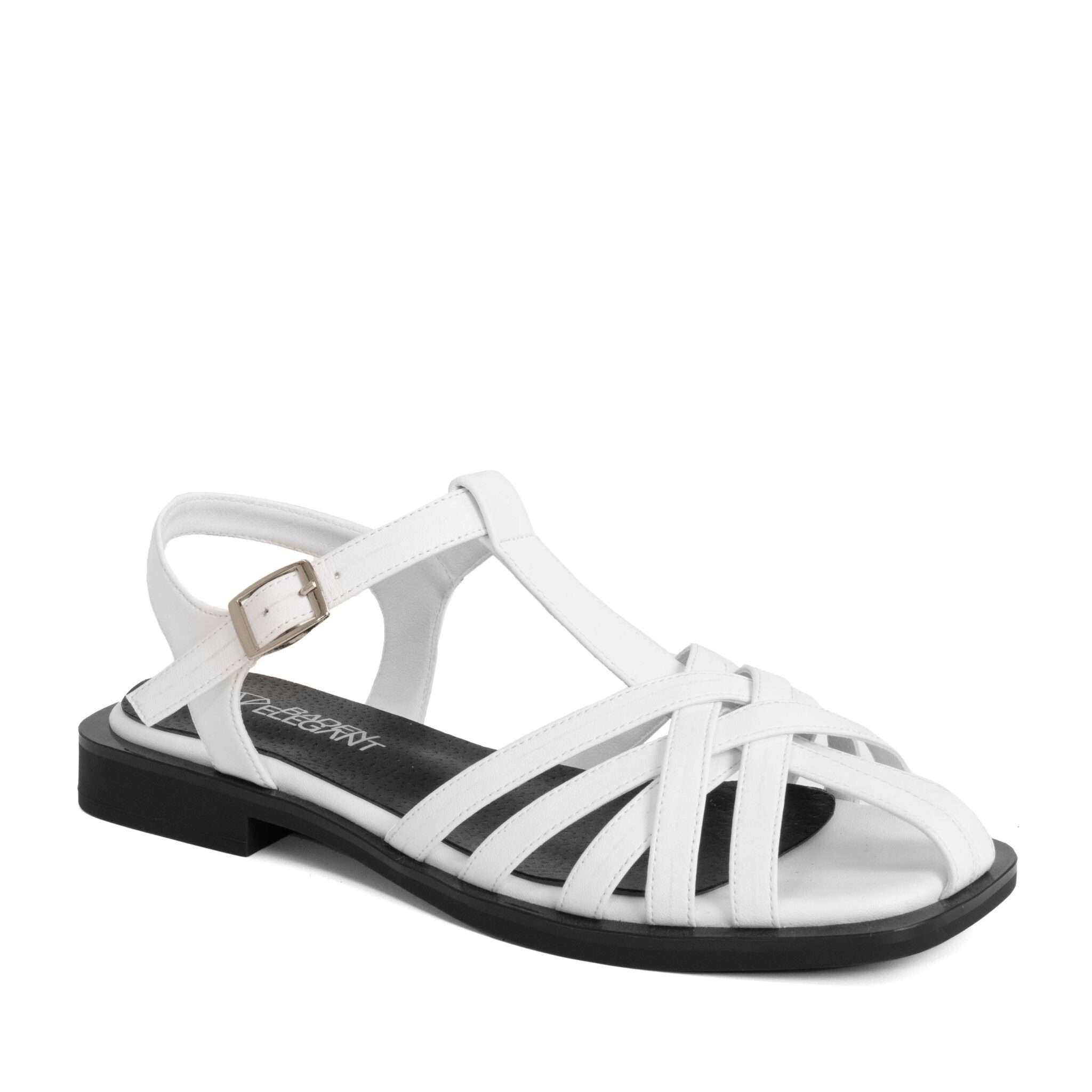 NEW Women sandals with White microfiber leather