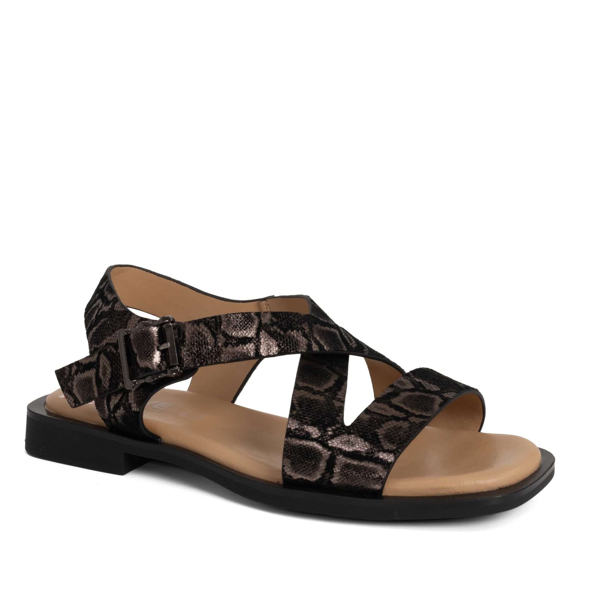NEW Women sandals with Rock patent microfiber leather
