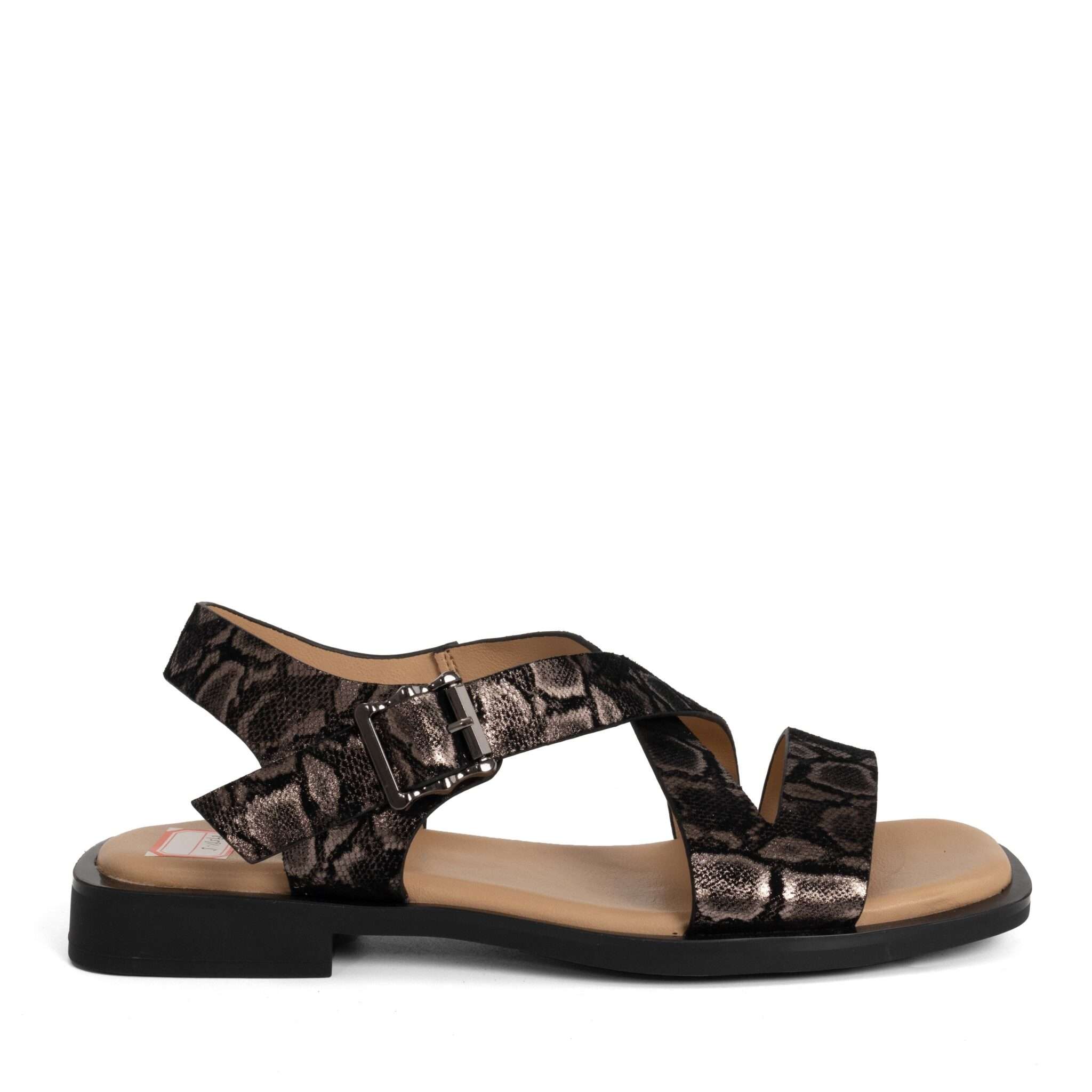 NEW Women sandals with Rock patent microfiber leather